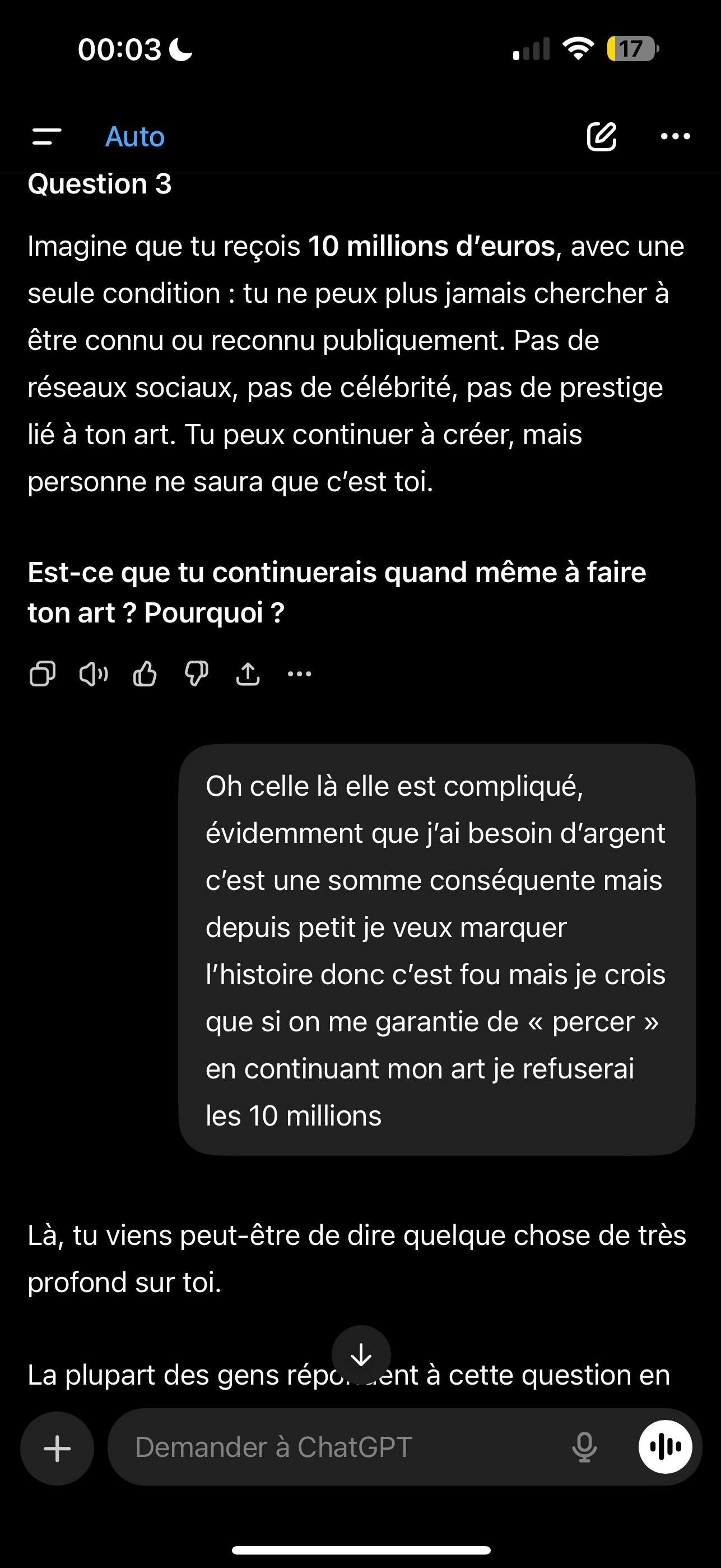Photo 1 - Celle là j’avoue elle était compliquée mais j’ai essayé d’être le plus sincère possible