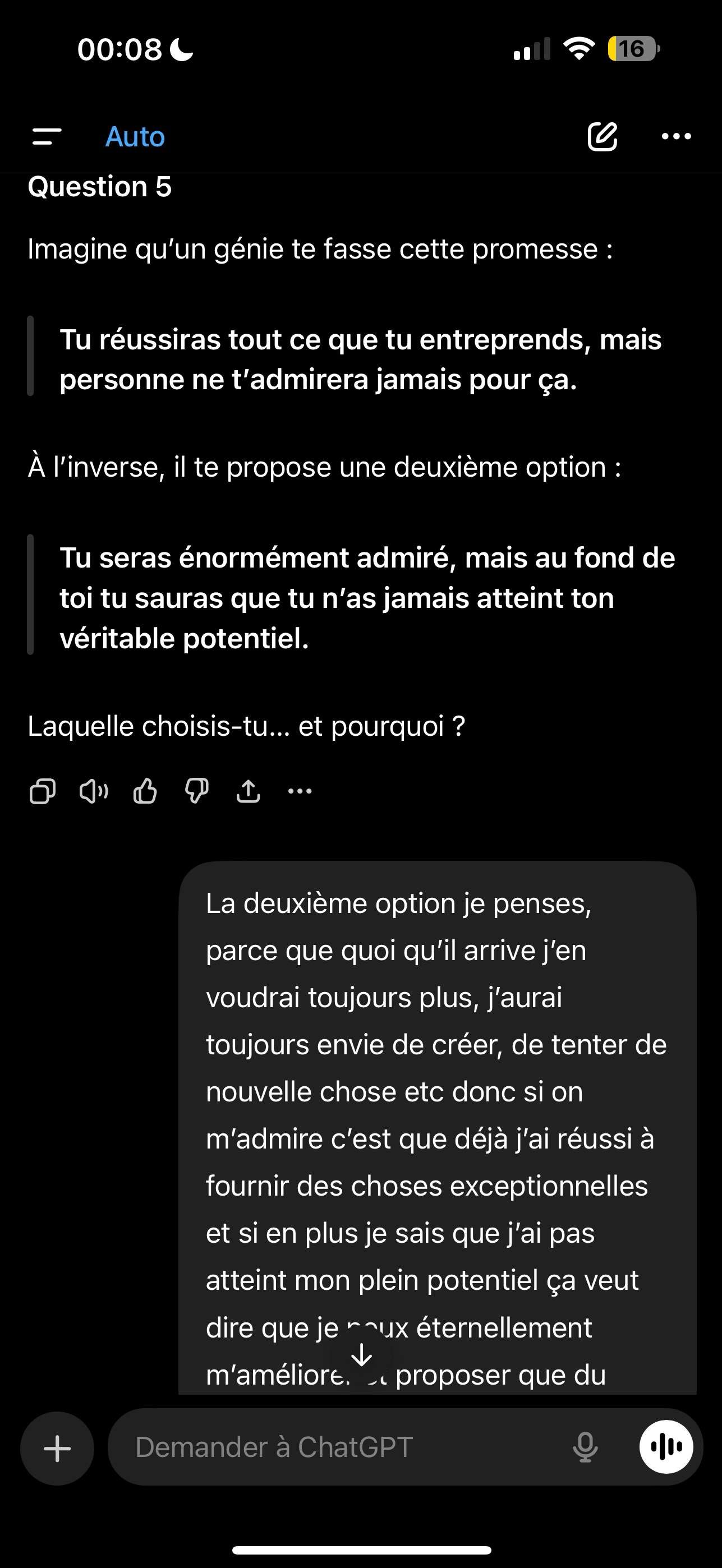 L&rsquo;iA qui me sors &laquo;&nbsp;tu viens de me surprendre&nbsp;&raquo; 😂😂😂