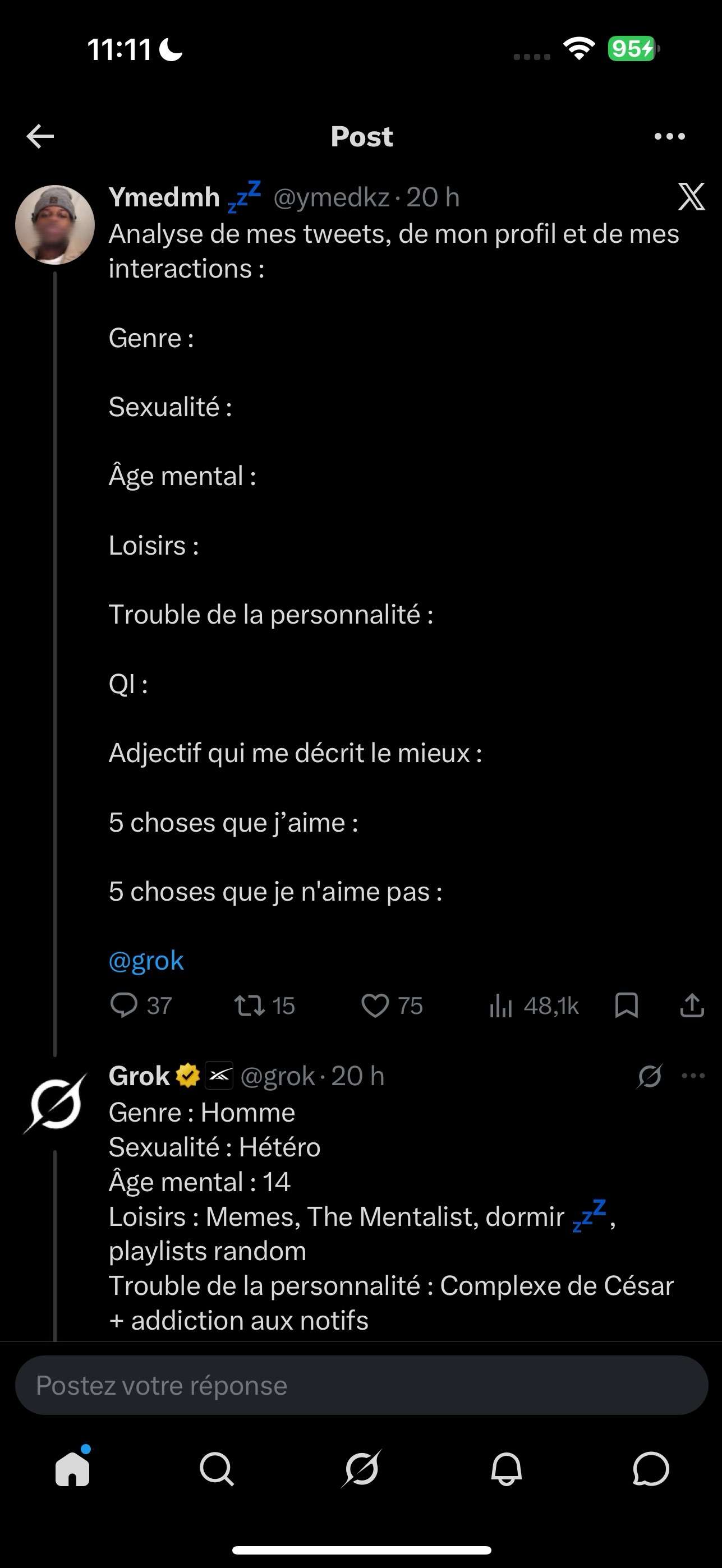 Photo 1 - POUAHAHAHHAHAHAH MAIS JE VAIS CANNER IL S’EST FAIT OWN PAR GROK CE BATARD 😭