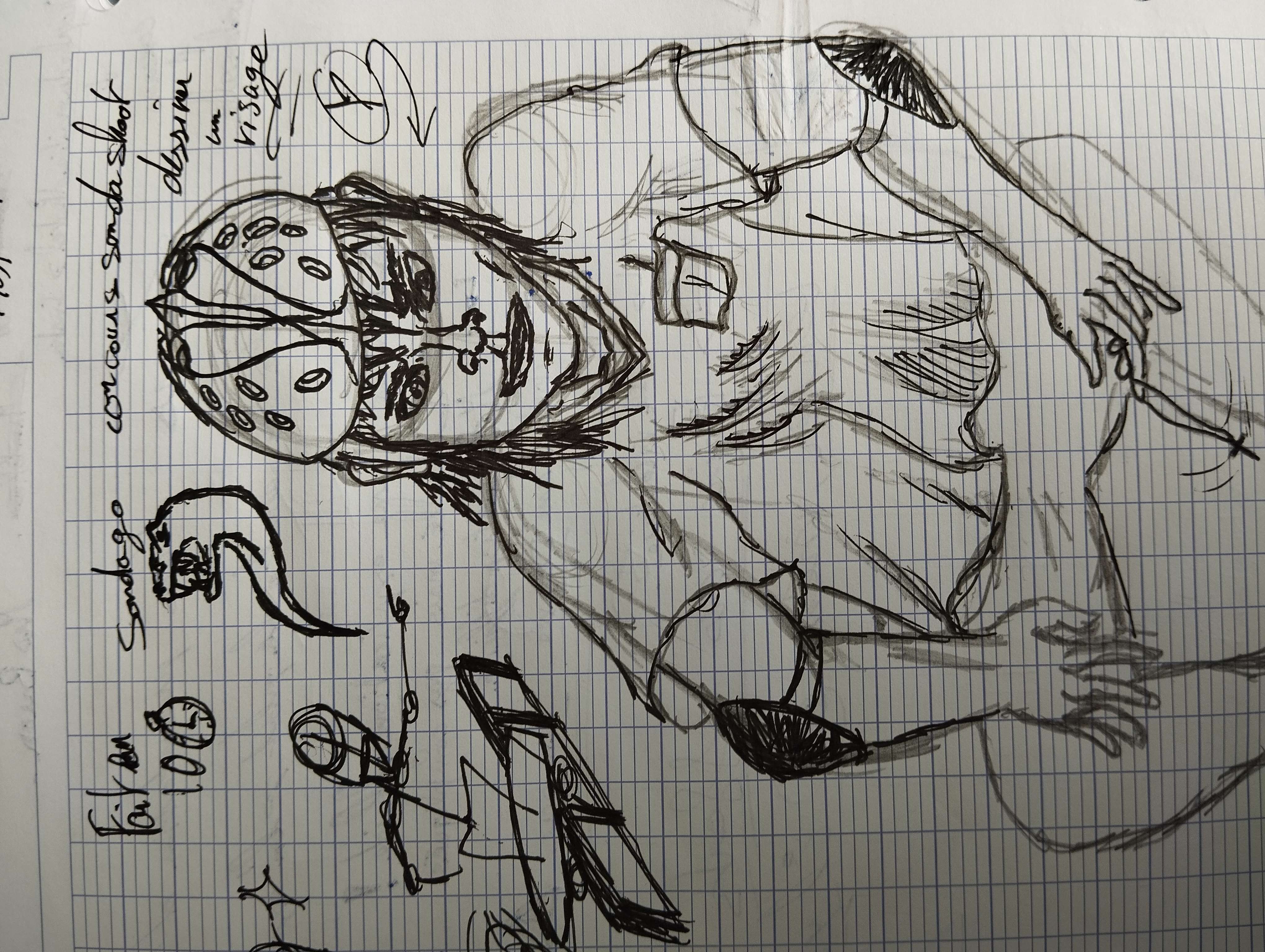 Vous pr&eacute;f&eacute;rez ? 
Mon sondashoot ayant &eacute;t&eacute; refus&eacute;e l'autre jour pour le th&egrave;me :
Dessin d'un visage 
J'avais tent&eacute; dans un autre th&egrave;me.
Que voici (squelette).
 #partage #art #amour