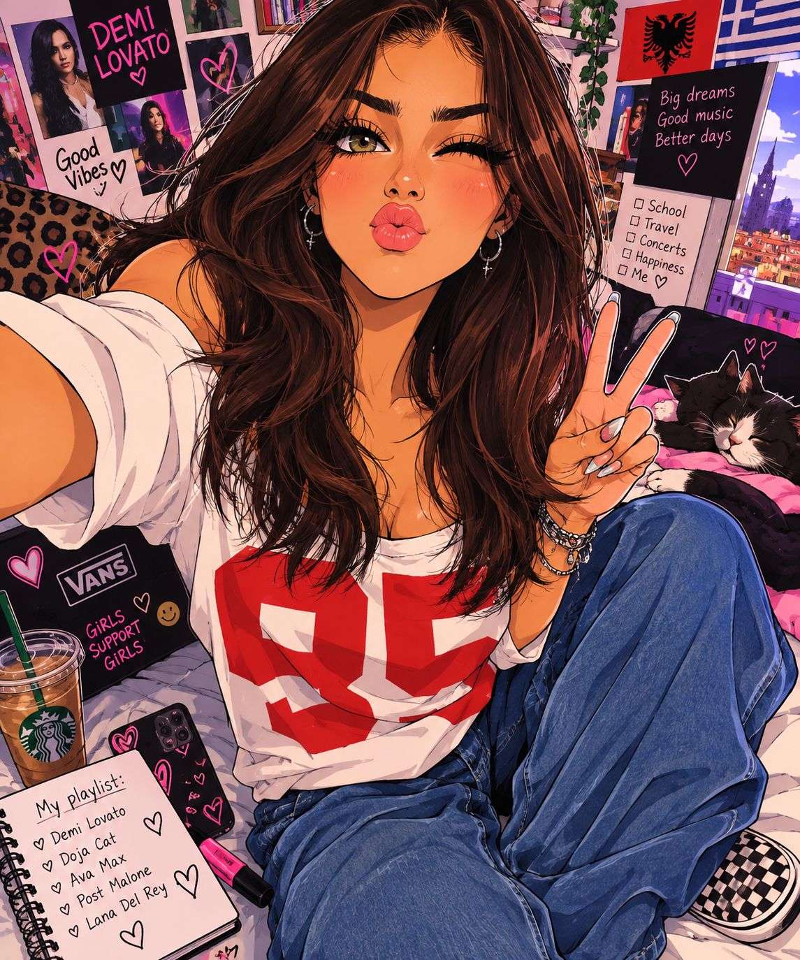 Photo 1 - Vous préferez quelle caricature de moi?✨️❤️🇦🇱🇵🇹🇫🇷