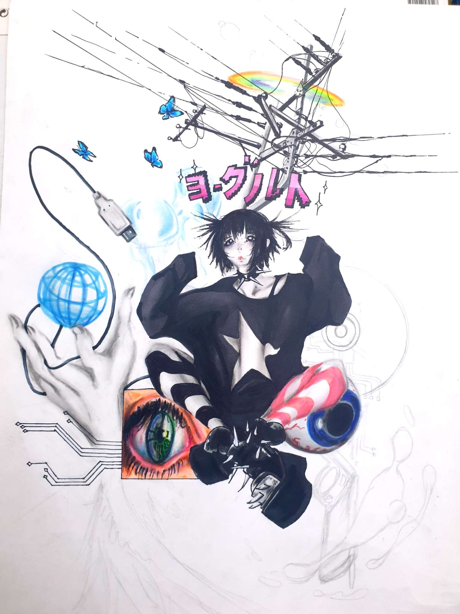 Photo 2 - Voici quelques dessins que j'ai pu faire 😊 #repos #dessin #art #goth