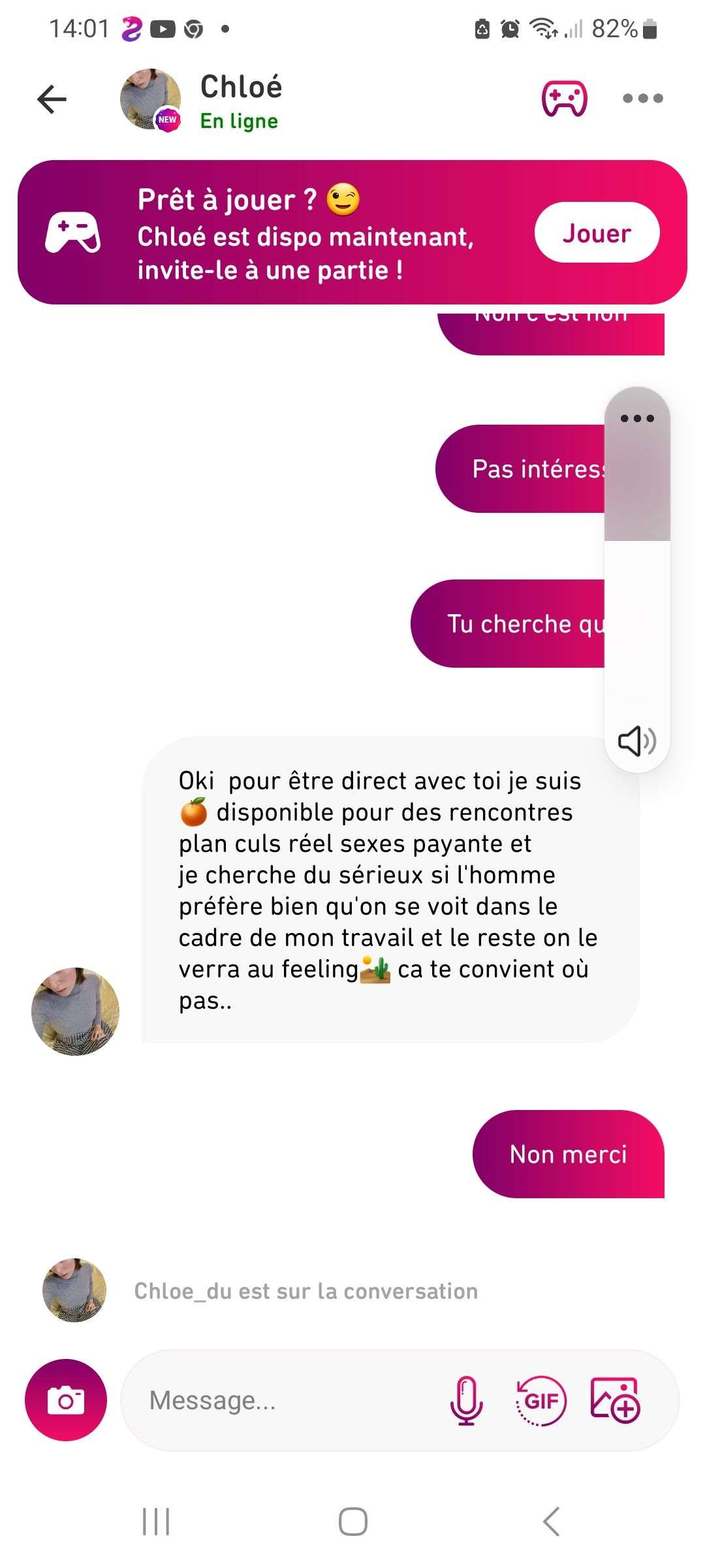 Photo 1 - Attention à cette personne propose des trucs chelou je pense faux profil à signaler
