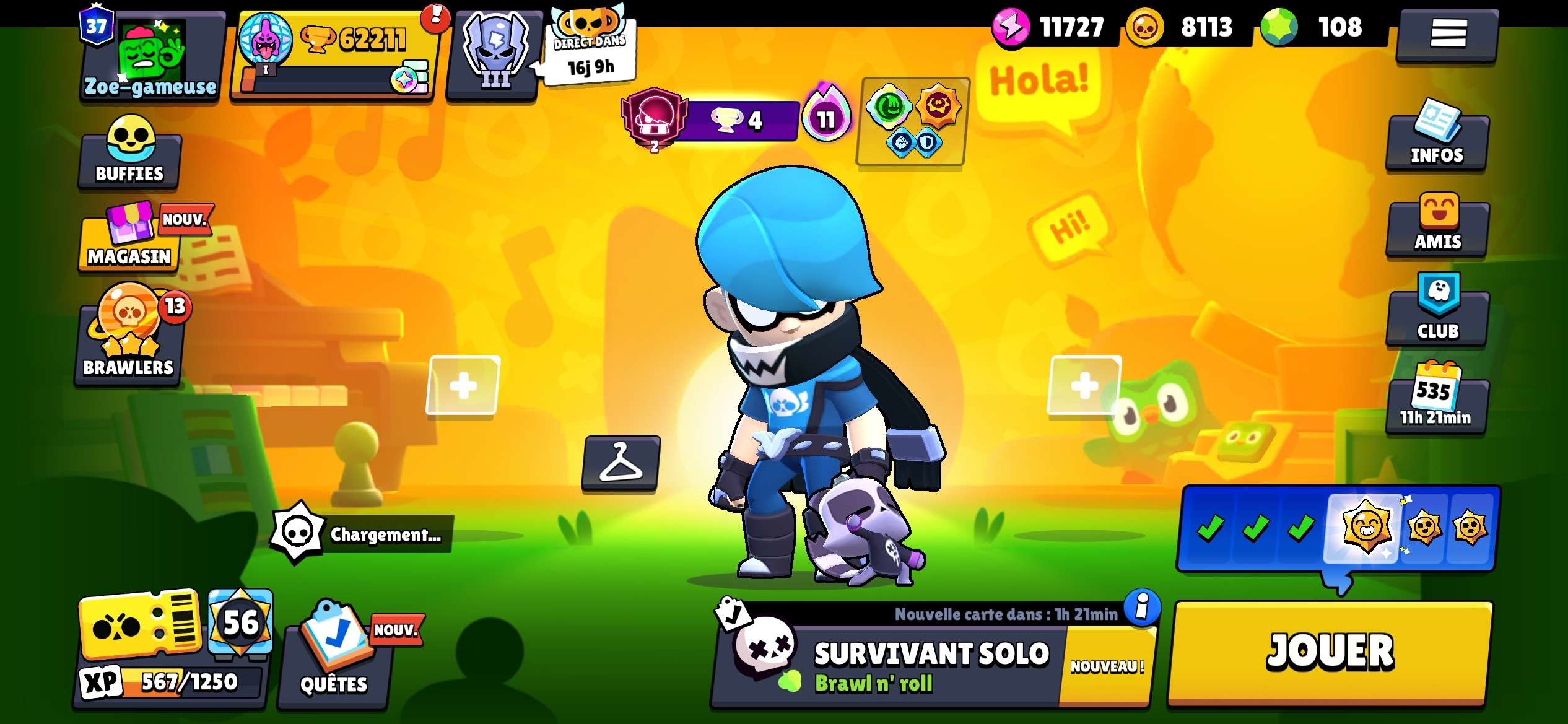 J&rsquo;adore se joue m&ecirc;me si il me rend folle enft #brawlstars  #folle  #gameuse