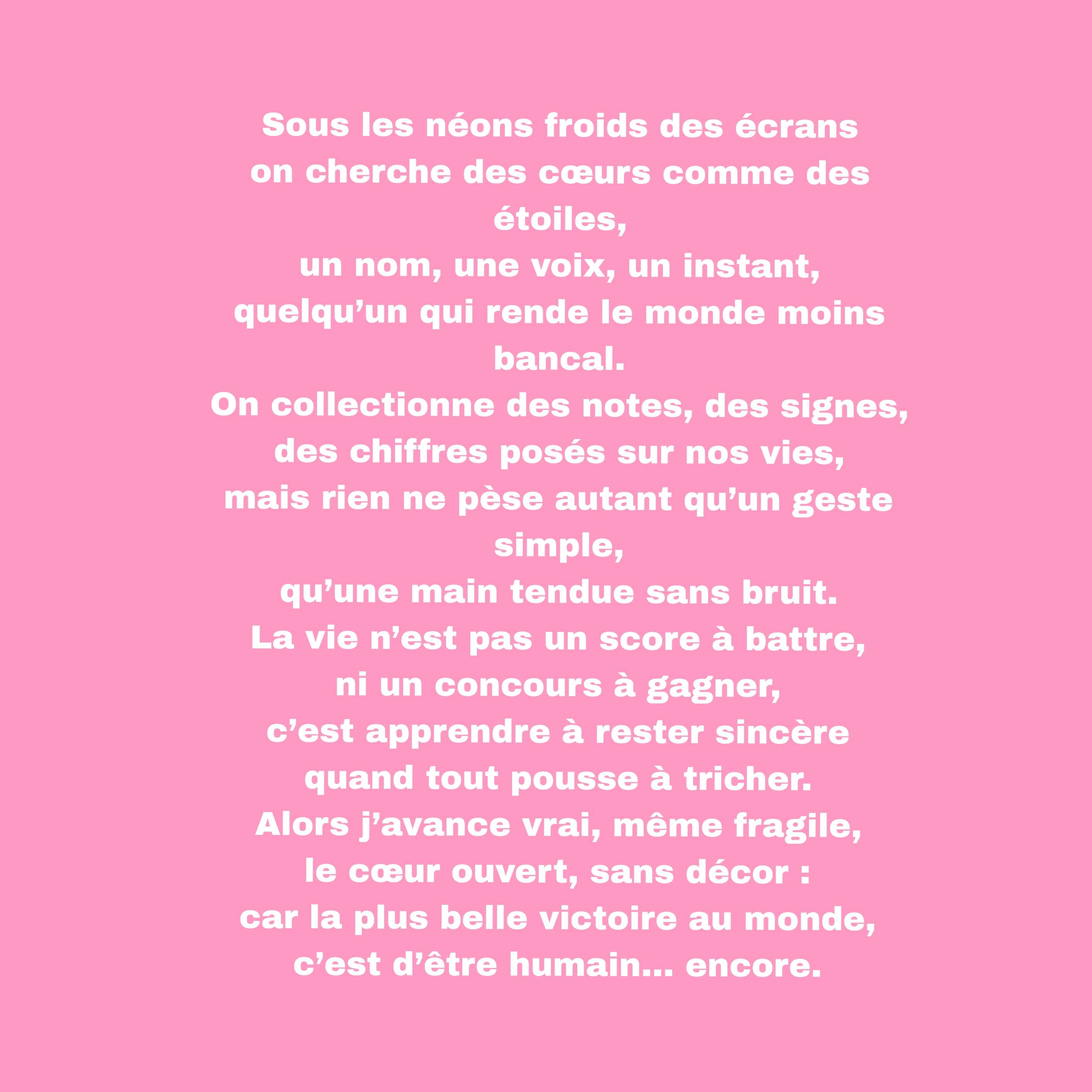 Photo 2 - Phase 1 du concours de poèmes 🌟
-Groupe 2-

Votez pour votre poème préféré 📜

Celui qui obtiendra le plus de votes ira en finale 🏆