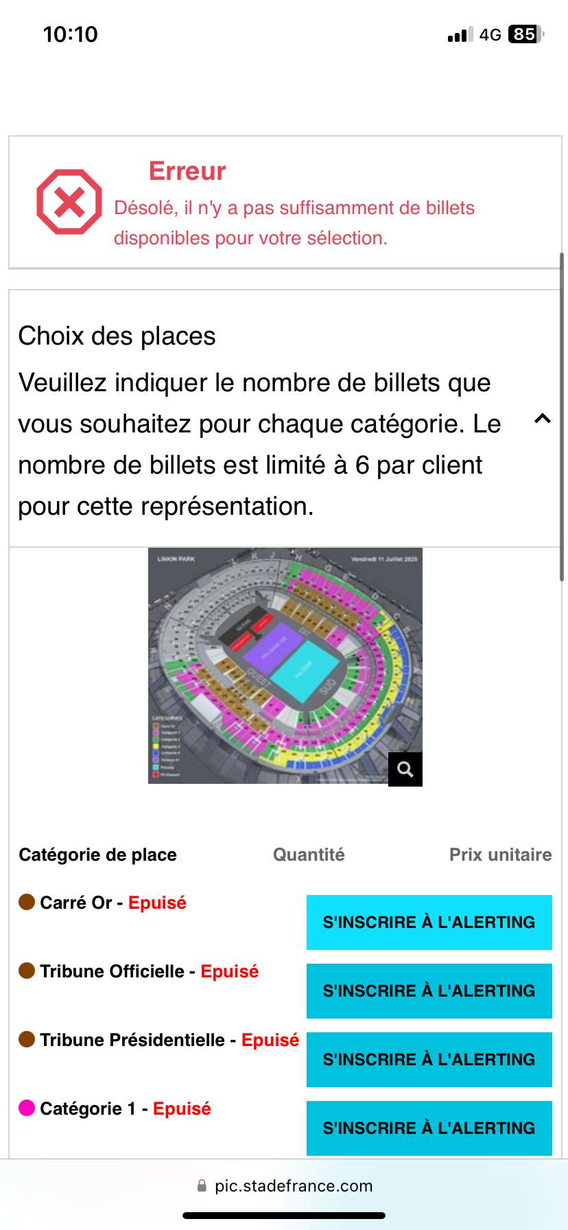 J&rsquo;&eacute;tais &agrave; &ccedil;a 🤏🏼 d&rsquo;avoir des places pour aller voir Linkin Park en concert au Stade de France ... &Ccedil;a m&rsquo;est pass&eacute; sous le nez en 2s 😖