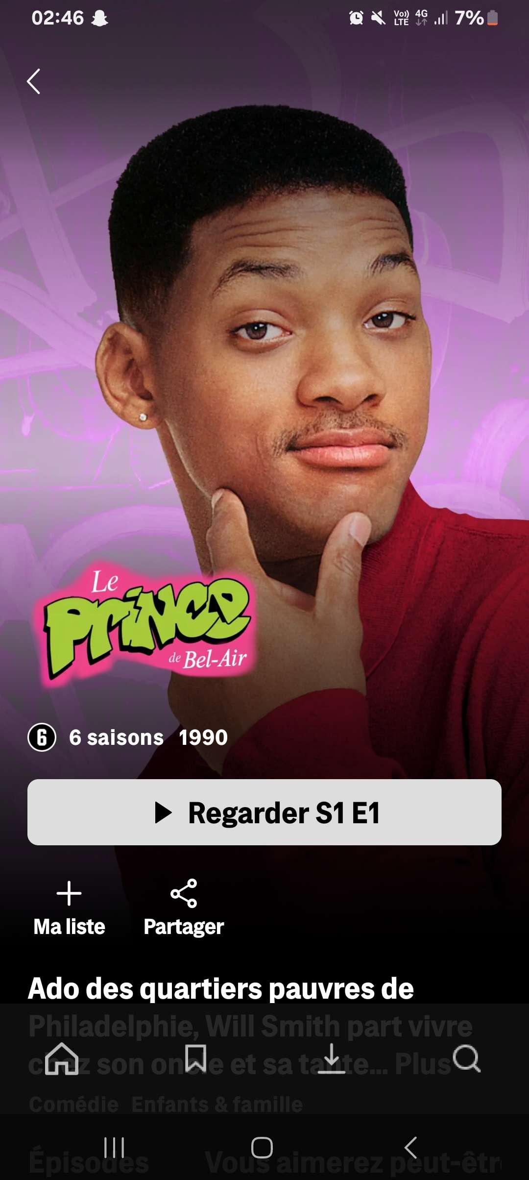 Je retrouve ma s&eacute;rie d'amour qui &eacute;tait partie de Netflix y'a des ann&eacute;es ❤️, ne la trouvant plus je l'ai achet&eacute; quelques ann&eacute;es plus tard en DVD, je l'ai commenc&eacute; y'a quelques mois sur DVD, aujourd'hui Max est dispo donc je l'installe, cherche Will Smith et tombe sur ma s&eacute;rie ❤️ naaaan c'est trop j'ai pleur&eacute; et cri&eacute; de joie !!!!
