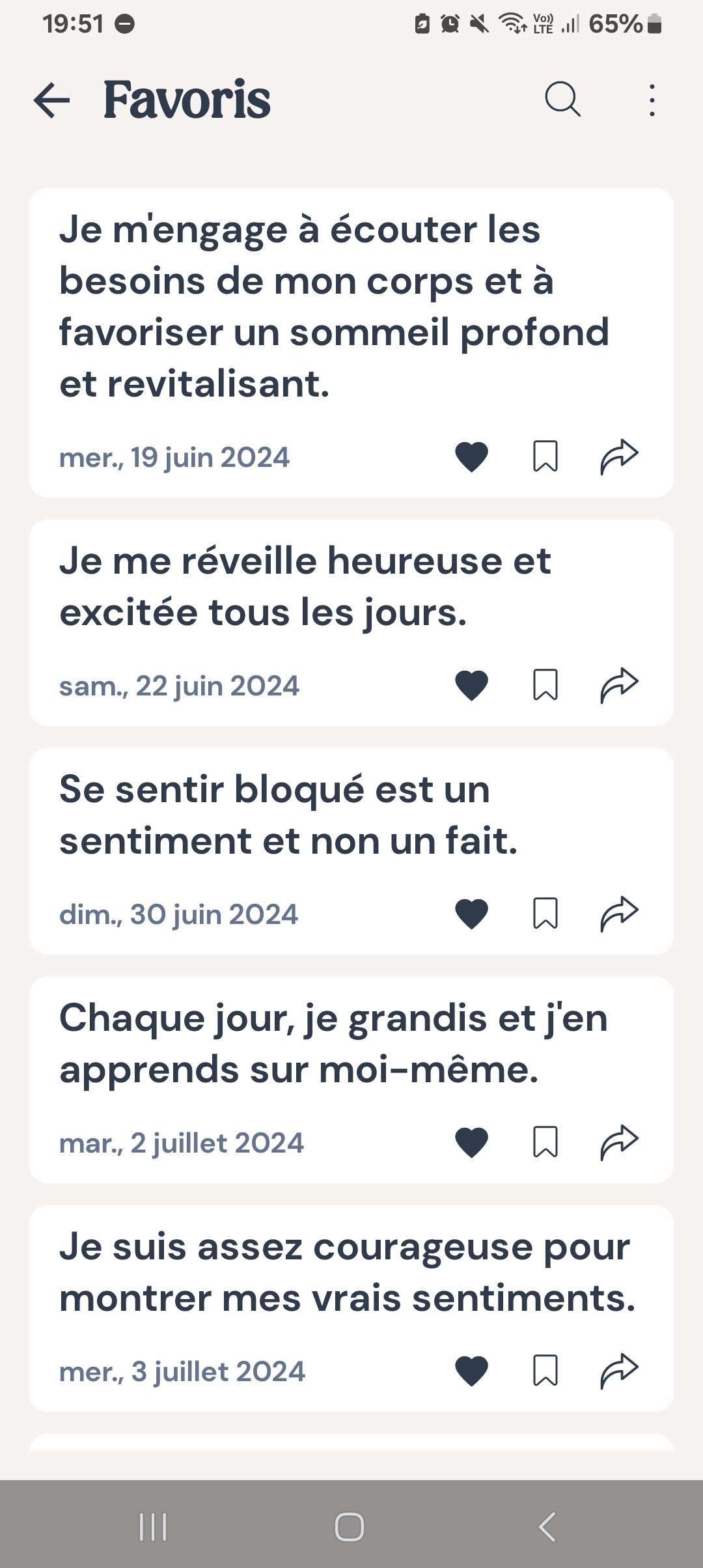 Des affirmations pour vous 💌