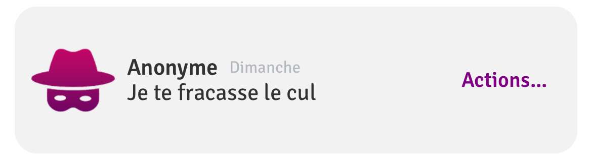 Arggg certains  mecs de cette appli tjrs des porc qui assume pas d&rsquo;en &ecirc;tre en +💀