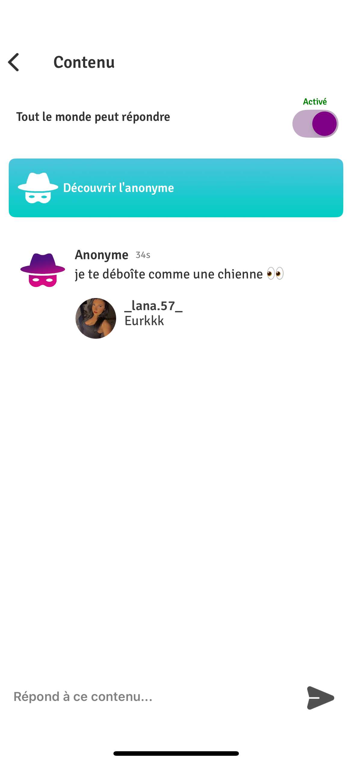 Ca faisais longtemps les gens bizarre tiens