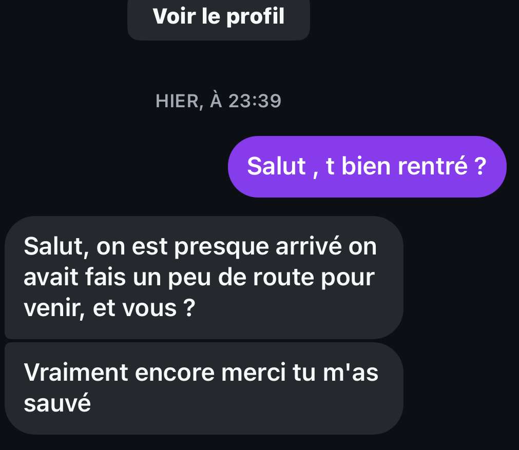 Allez &agrave; la f&ecirc;te de la copine entre duo de copine tr&egrave;s mauvaise id&eacute;e .resultat ? Une &agrave; l&rsquo;h&ocirc;pital et l&rsquo;autre &agrave; eu le droit tout les attouchement du monde . Le point positif c&rsquo;est ma precense a servi a d&rsquo;autre femme que j&rsquo;ai pu aider durant la soir&eacute;e Bref monde de fou prenez soin de vous et vos proches !