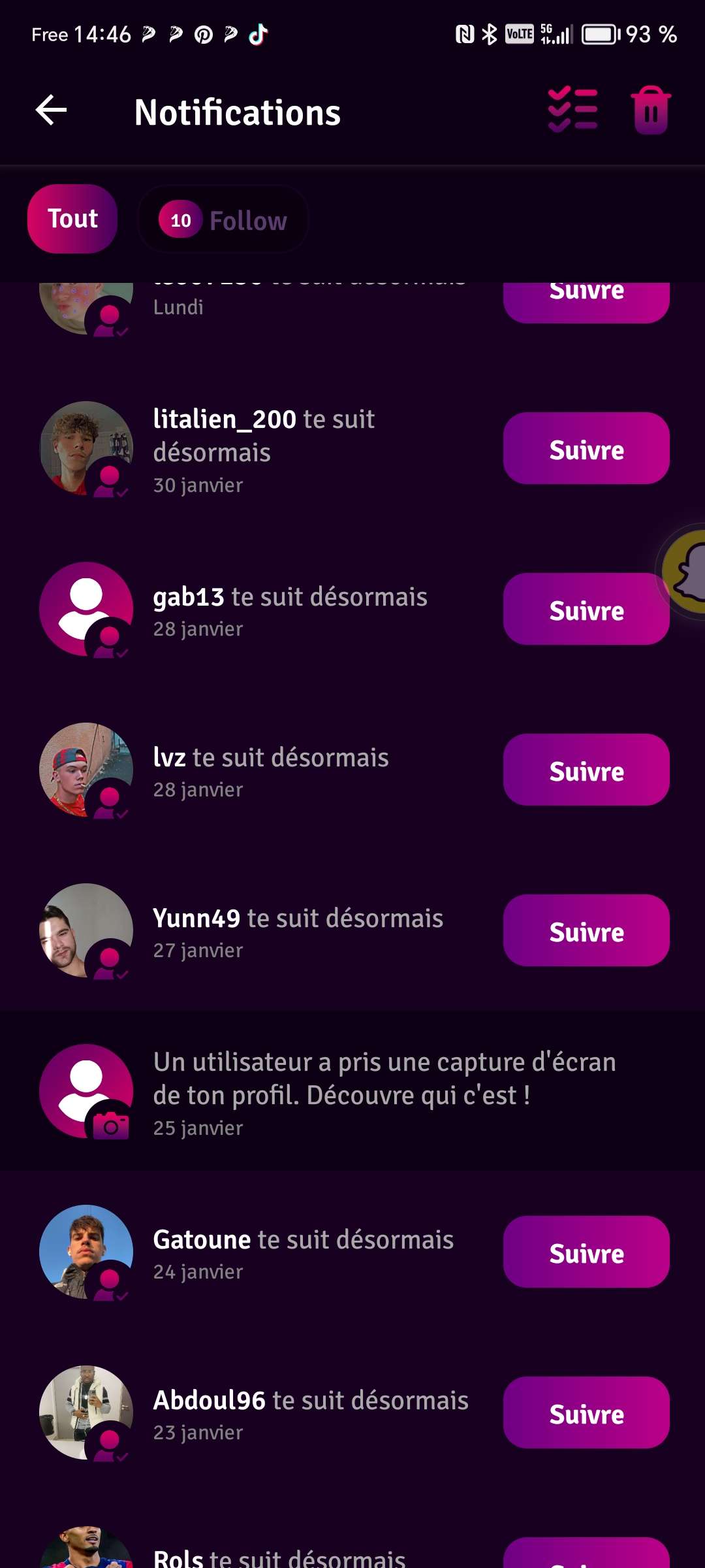 Qui a pris une capture d'&eacute;cran de ma photo de profil? C'est bizarre tout &ccedil;a