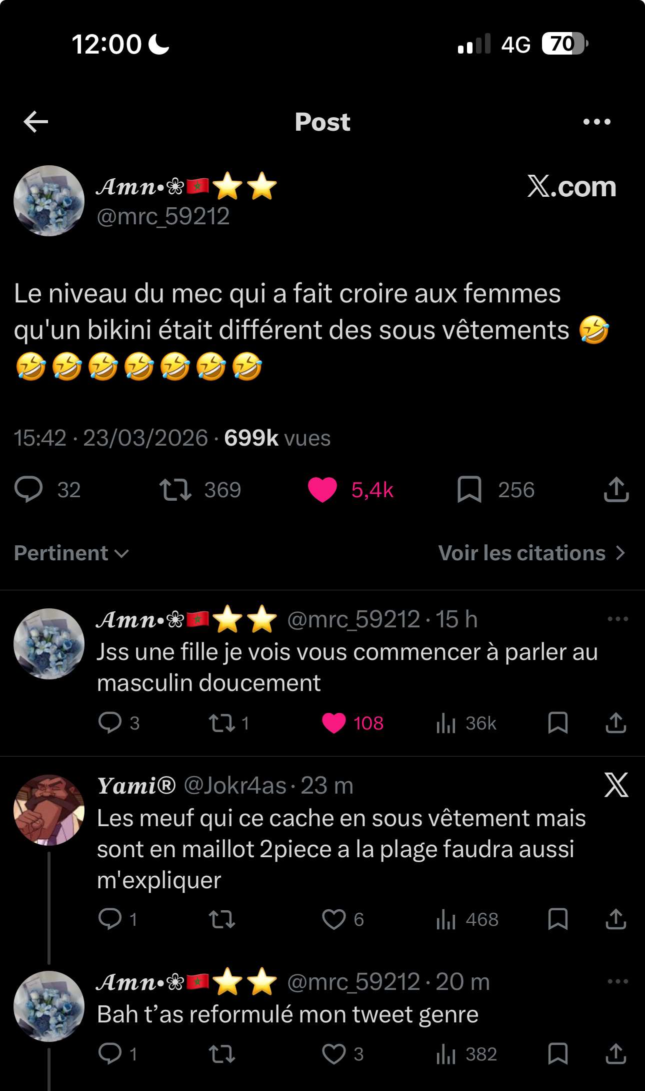 HAHAHAAHAHAHA vraiment le gars a l&rsquo;origine du bikini est tr&egrave;s fort 
#ragezpaslestchoins