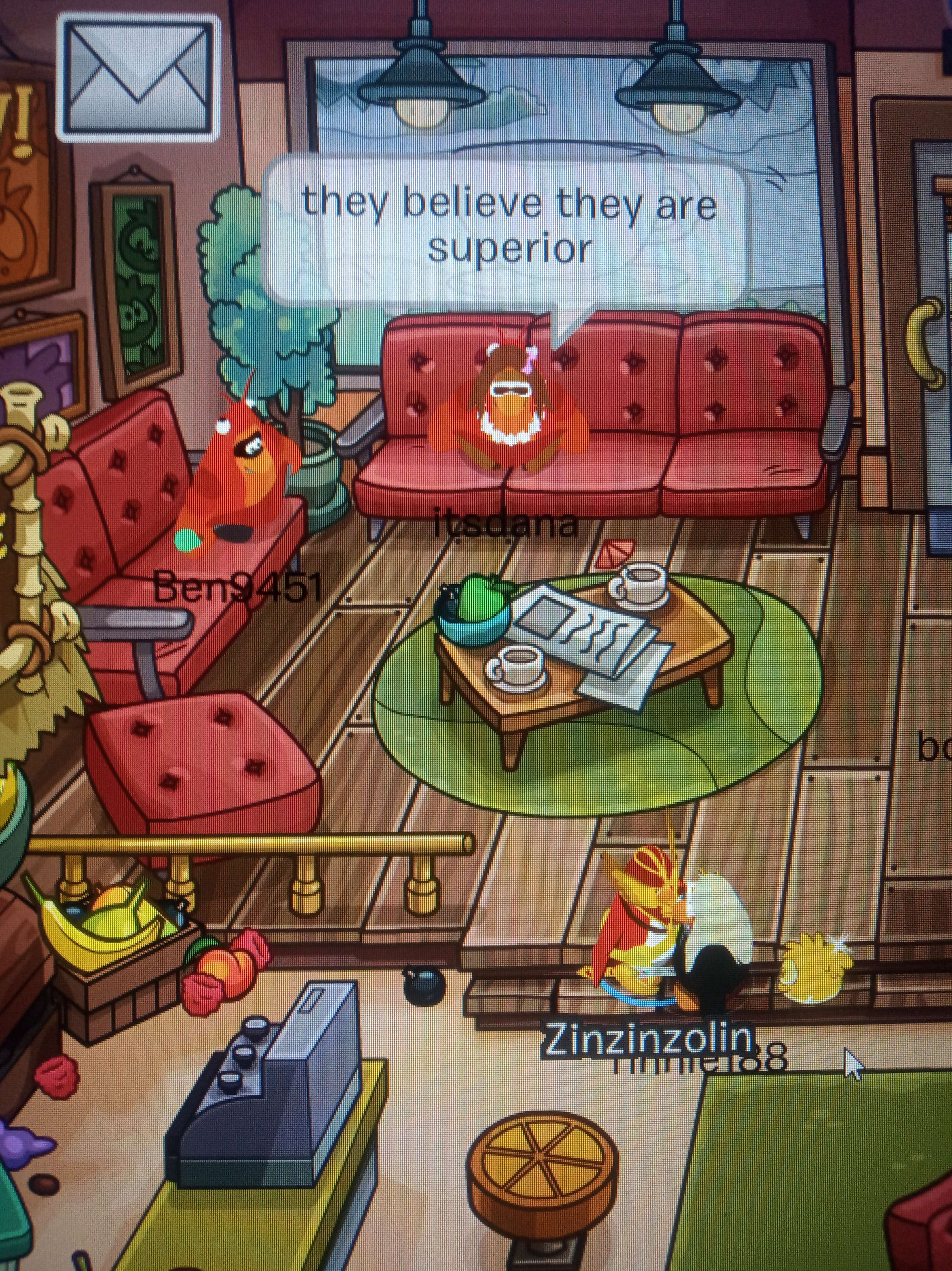 Sur Club Penguin totalement entrain de parler d'eux, et par eux, disons juste... Les juifs.