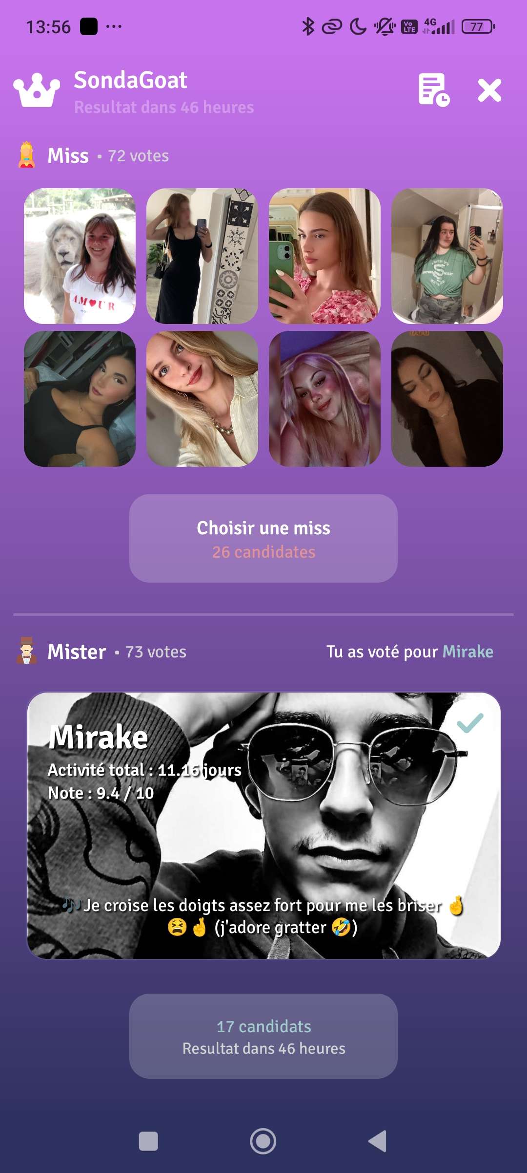 &Agrave; vot&eacute;