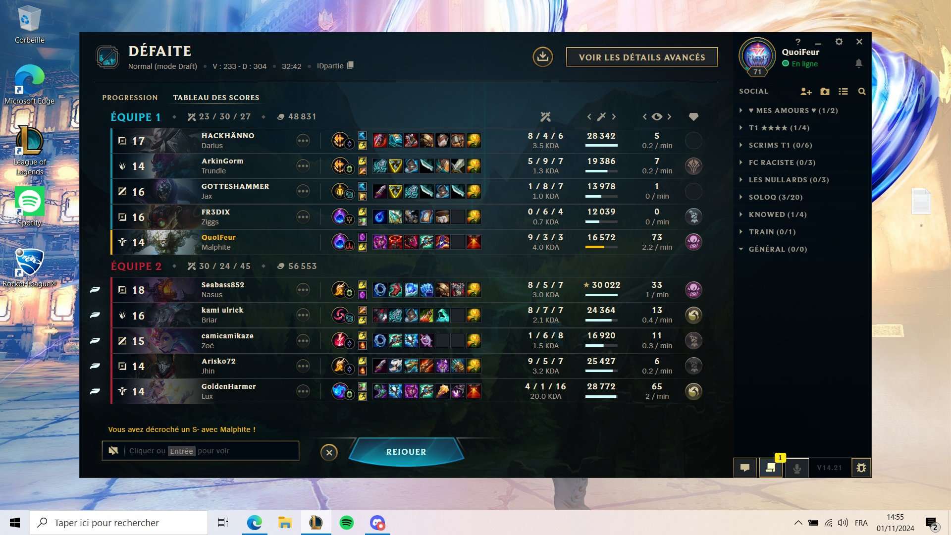 Ptdrrr le Big 1v9
AUCUNE WARD DE MES MATES