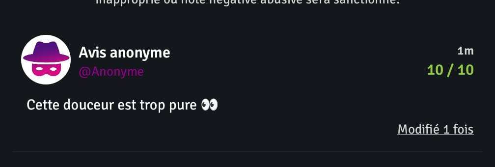 Mow, les avis que je re&ccedil;ois sont vraiment adorables ❤️✨