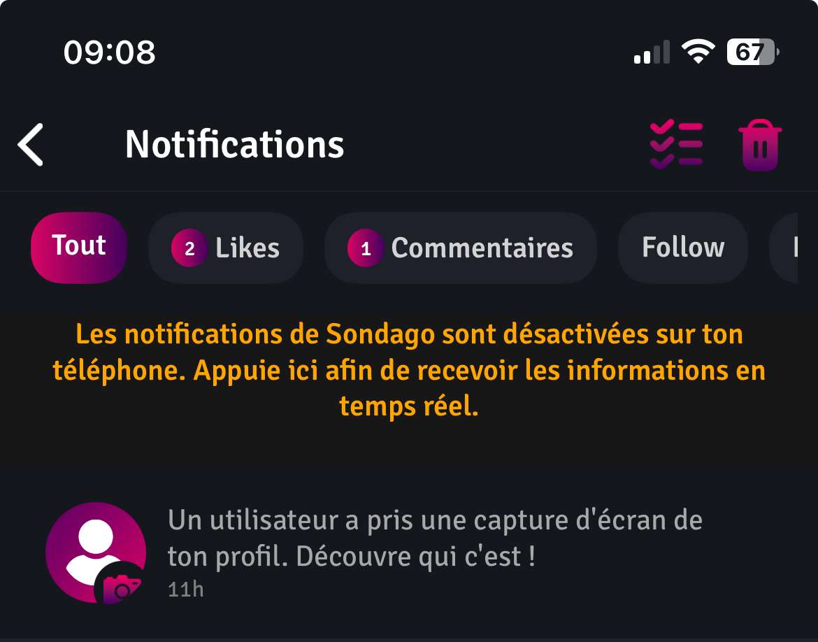 Phobiiiiiiiie les gens qui screen notre profil