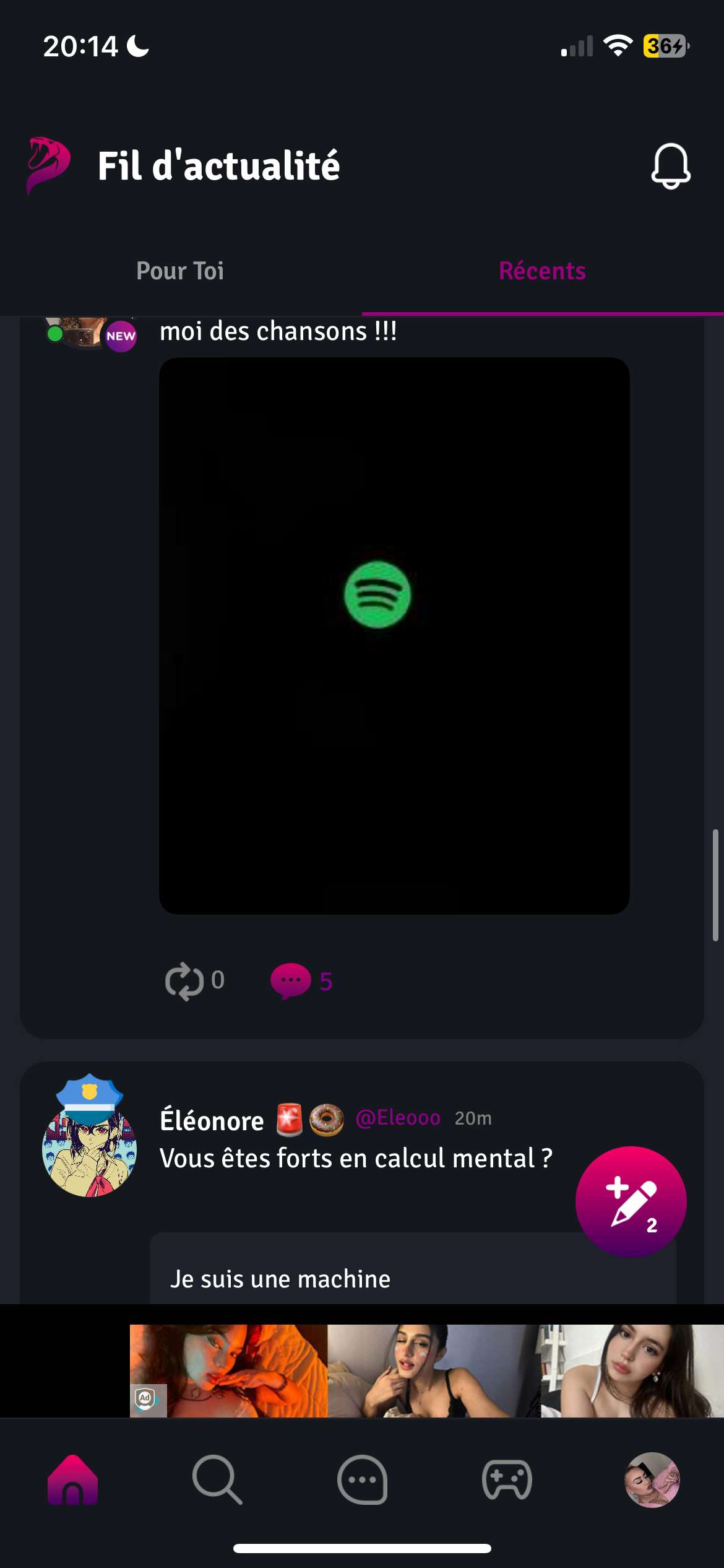 &Agrave; l&rsquo;aise les pubs en bas ouuuuu ?????