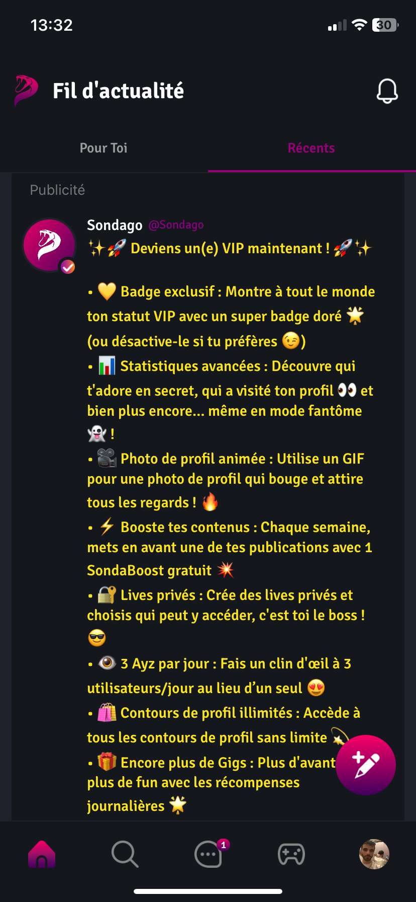 La pub qui passe en pleins milieu du fil 😆