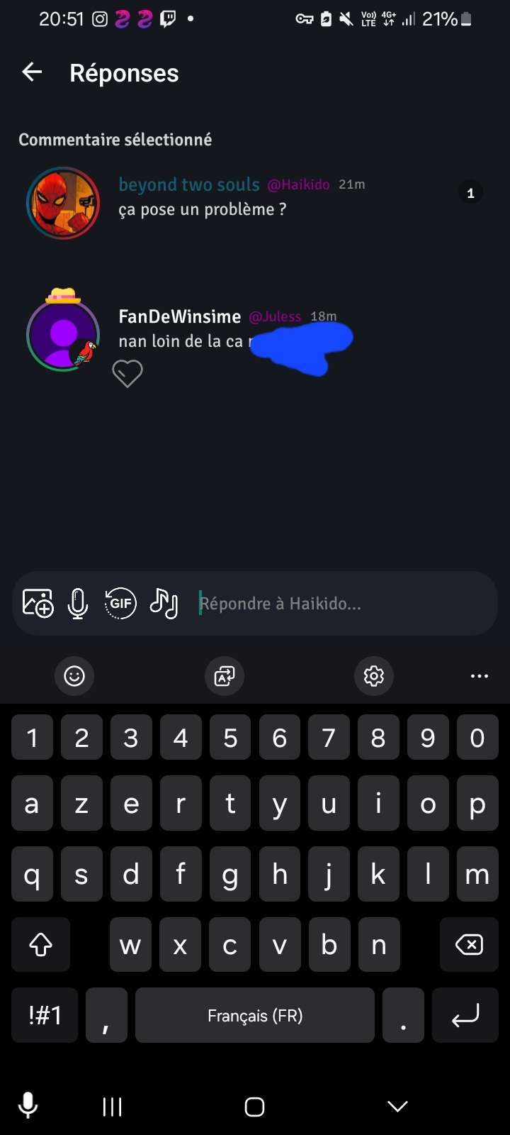 @Juless homophobe + nomme les gays " &ccedil;a "