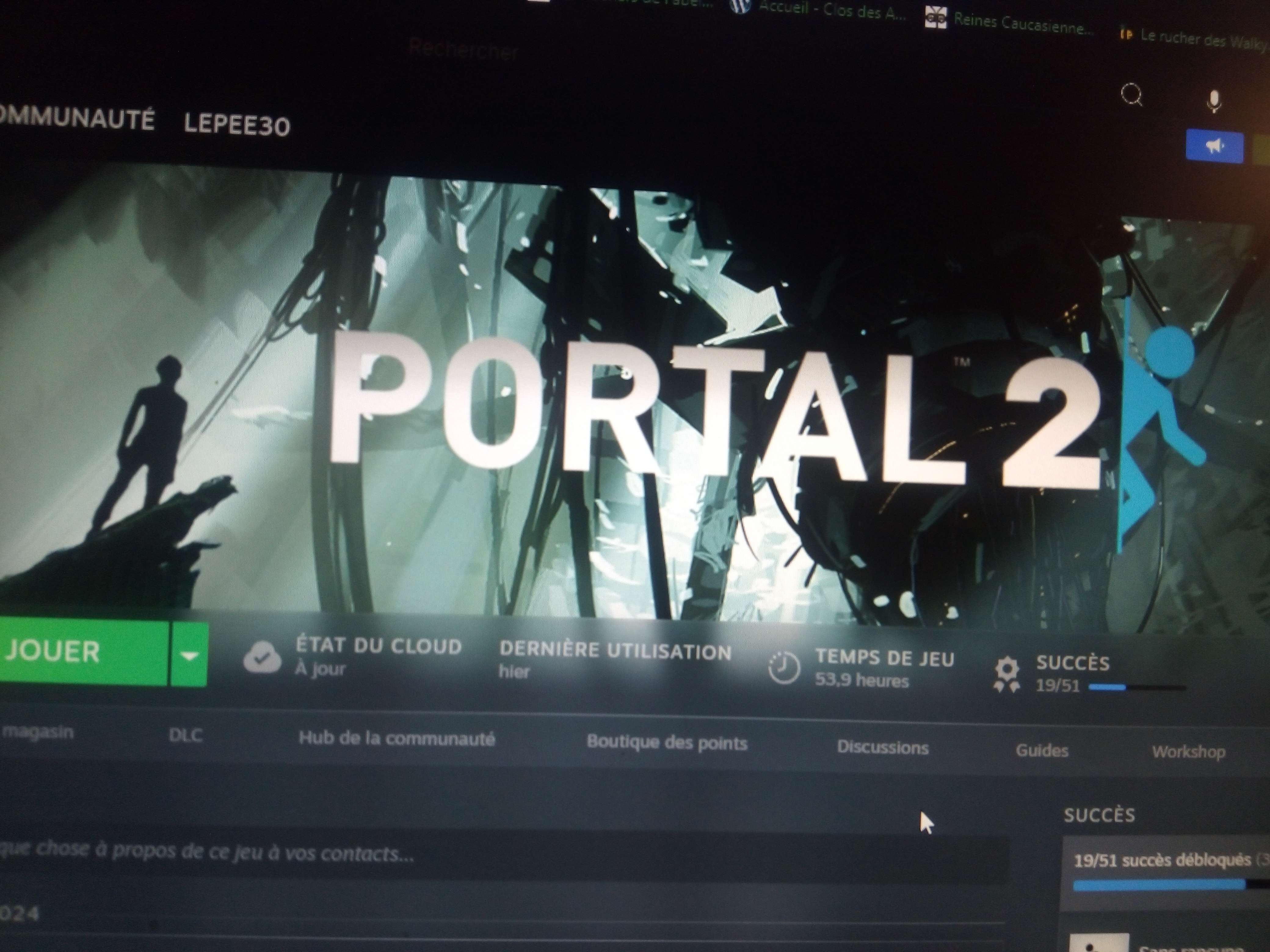 Portail 2 jeux &eacute;nigme difficile solo ou coop&eacute;ration multiples joueurs