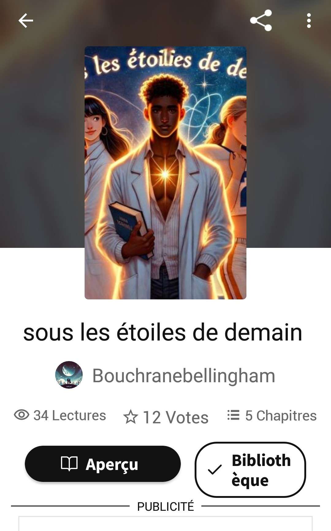 Je vous invite &agrave; aller voir mon livre sur wattpad et dites-moi ce que vous en pensez 😊