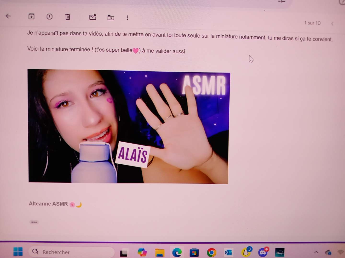 1e vid&eacute;o le 26 ao&ucirc;t sur ASMR Co 🎀 en partenariat avec Alteanne ASMR (pardon le son est bof &agrave; cause du d&eacute;m&eacute;nagement)