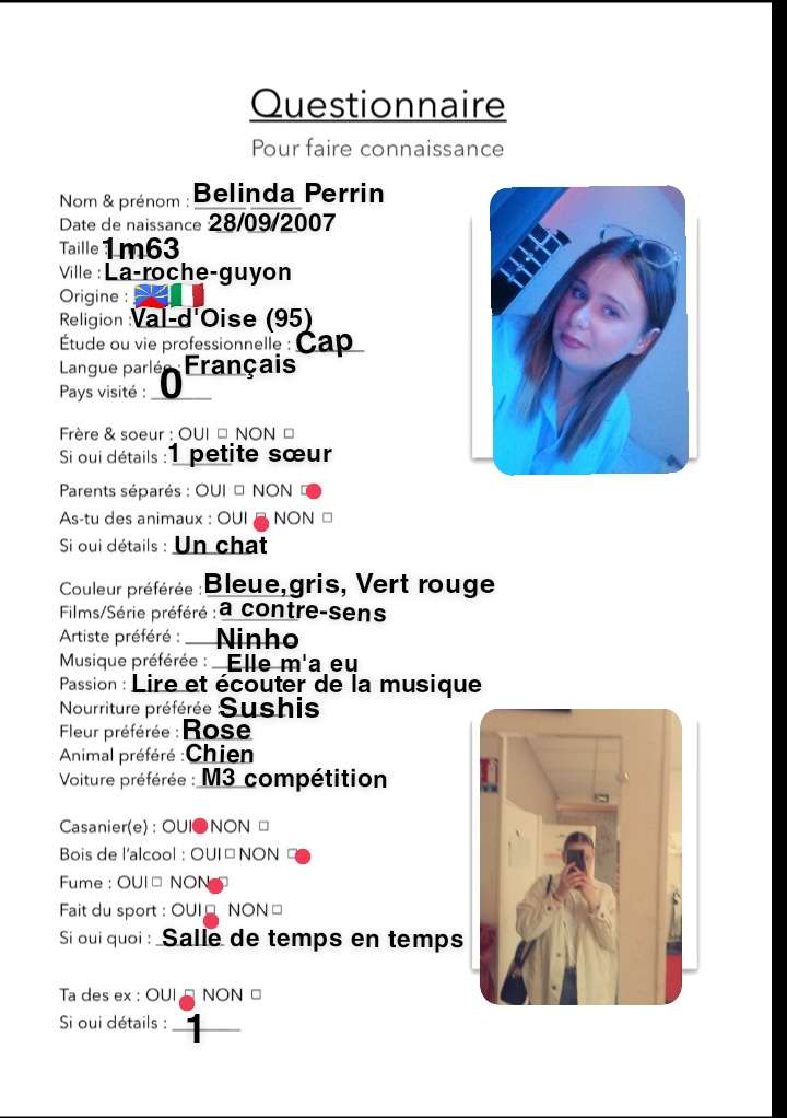 Les gens qu'il veut apprendre &agrave; me conna&icirc;tre lisent le truc en dessous et si vous voulez plus d'informations demand&eacute; prv
Je me suis tromp&eacute; religion chr&eacute;tienne