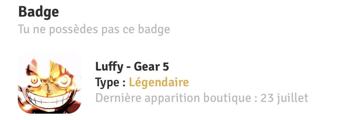 Par piti&eacute; @sondago remettez ce badge &agrave; acheter, &ccedil;a fait 4 mois que je l&rsquo;attends tt les jours, mtn que j&rsquo;ai r&eacute;ussi &agrave; &eacute;conomiser assez de gigs 🩵🙏🏻