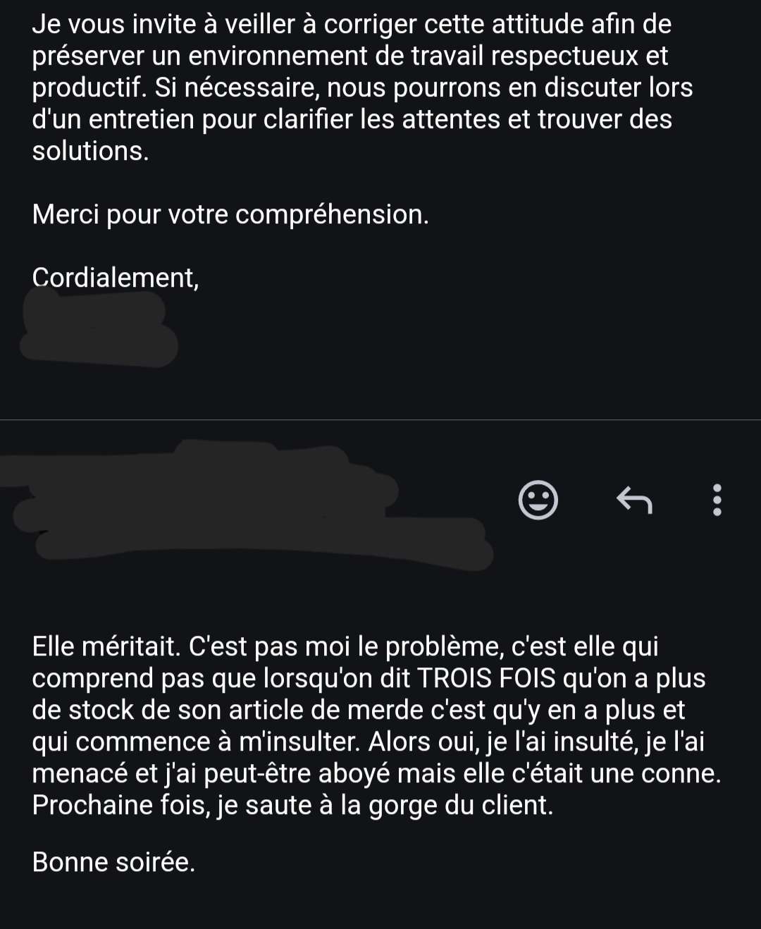 On verra si je suis vir&eacute;