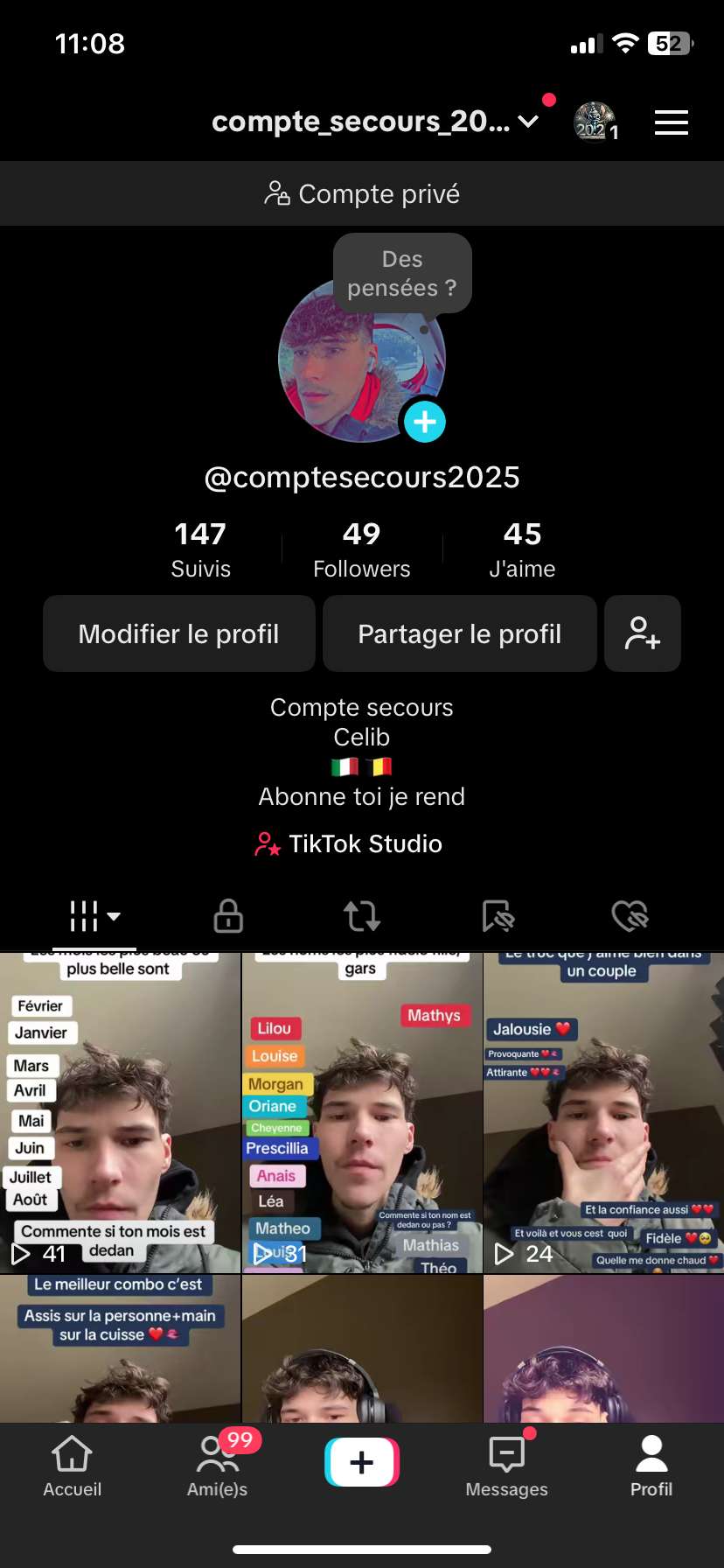 Pouvez vous abonner svp j&rsquo;ai perdue mon compte &agrave; 15k