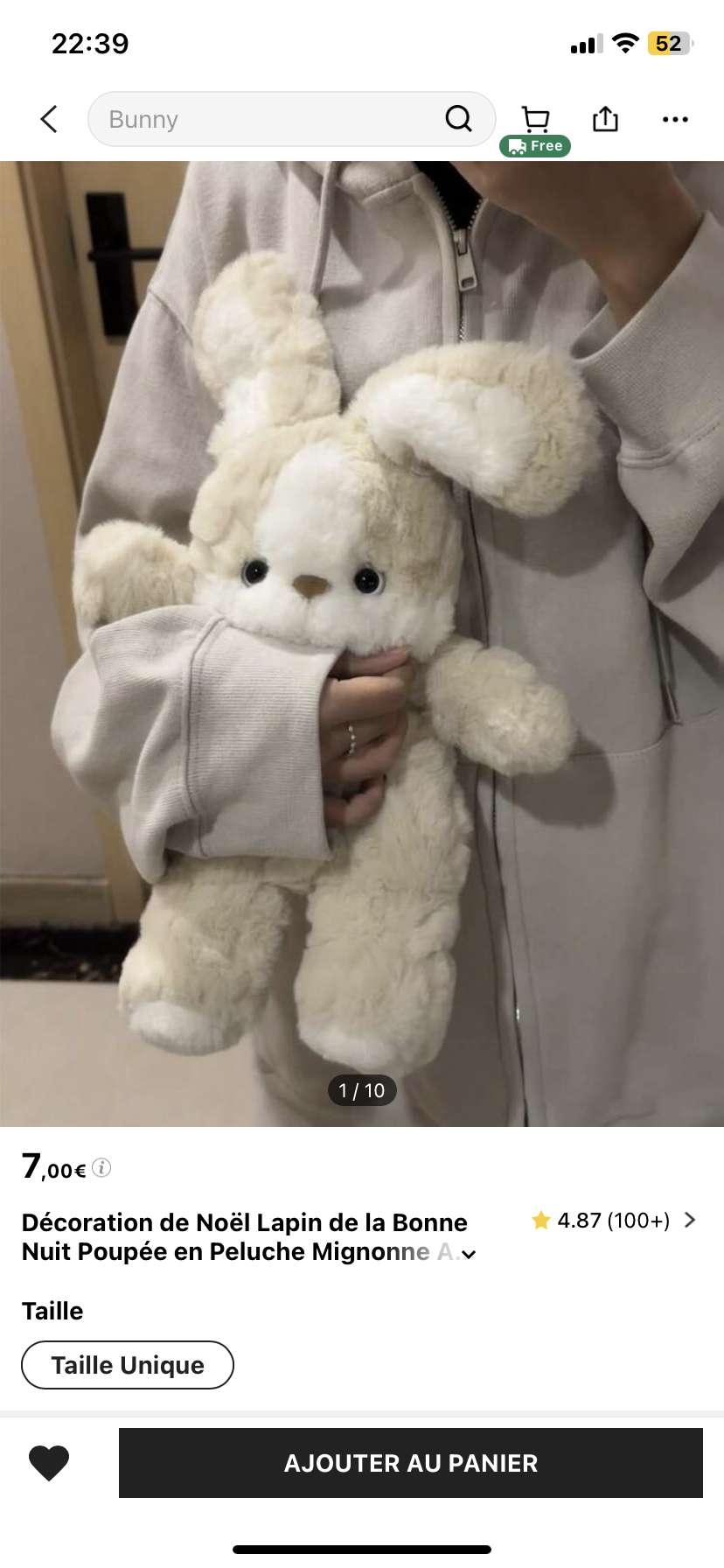 Je r&ecirc;ve qu&rsquo;on m&rsquo;offre cette peluche 
C&rsquo;est peut &ecirc;tre clich&eacute; mais ce serait incroyable