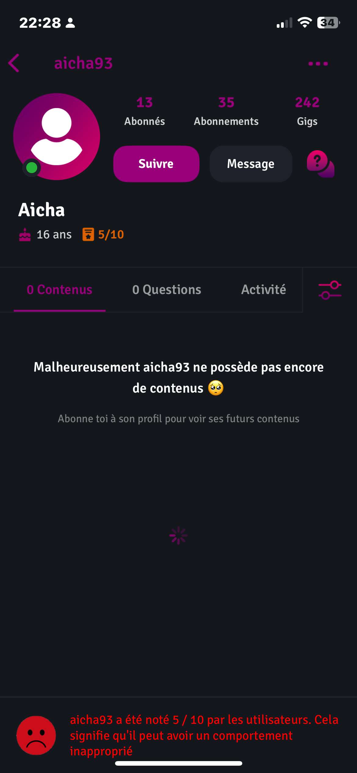 Ce compte et a banni elle insulte tout le monde les gas et surtout les ninja ici 👈🏻