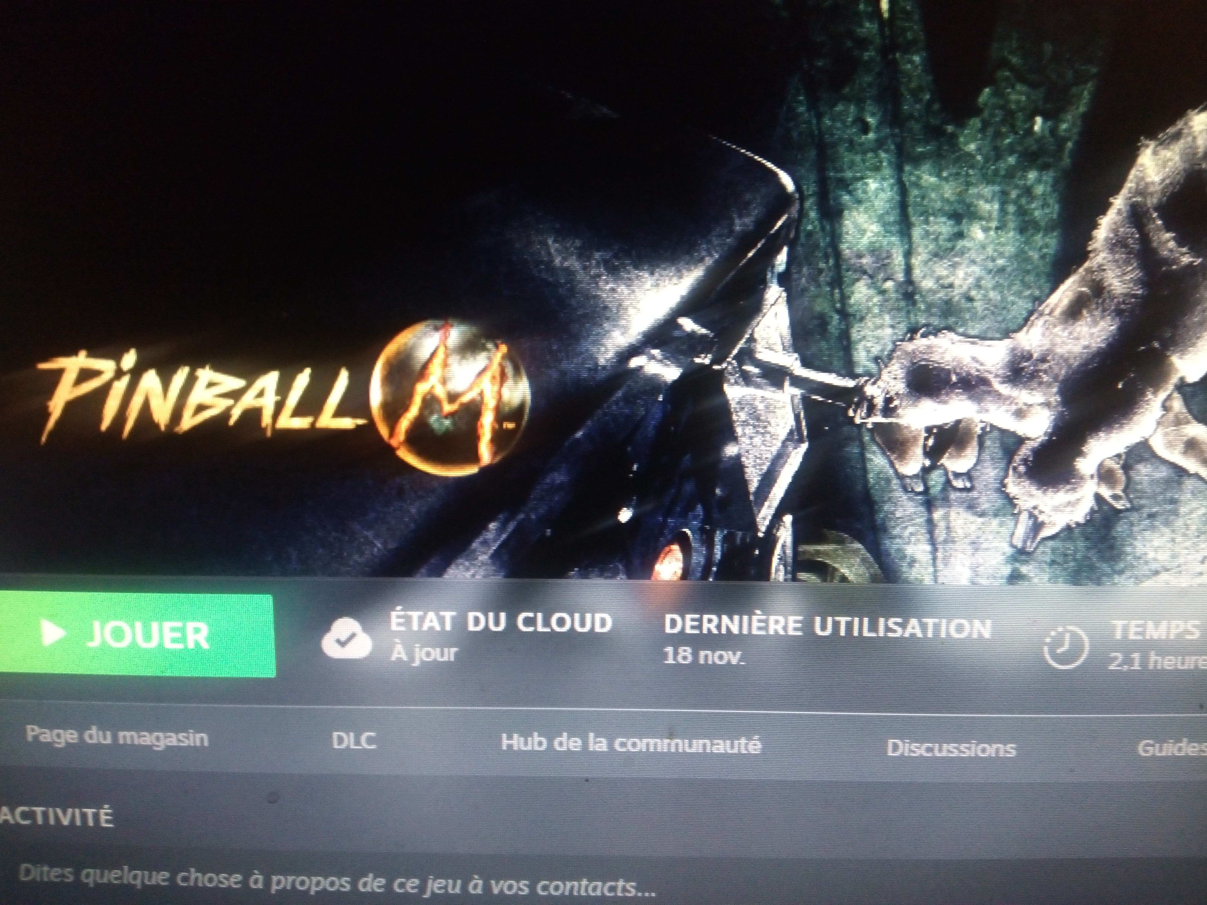 Pinball M un jeux arcade ffliper horror dans les film horreur des ann&eacute;es 80 classique solo multi joueur locale sombre al&eacute;atoire du a des &eacute;v&eacute;nements on peut avoir sur un partie personnalis&eacute; sa salle arcade gratuit pour le premier jeux qui se passe dans un film horreur aquatique