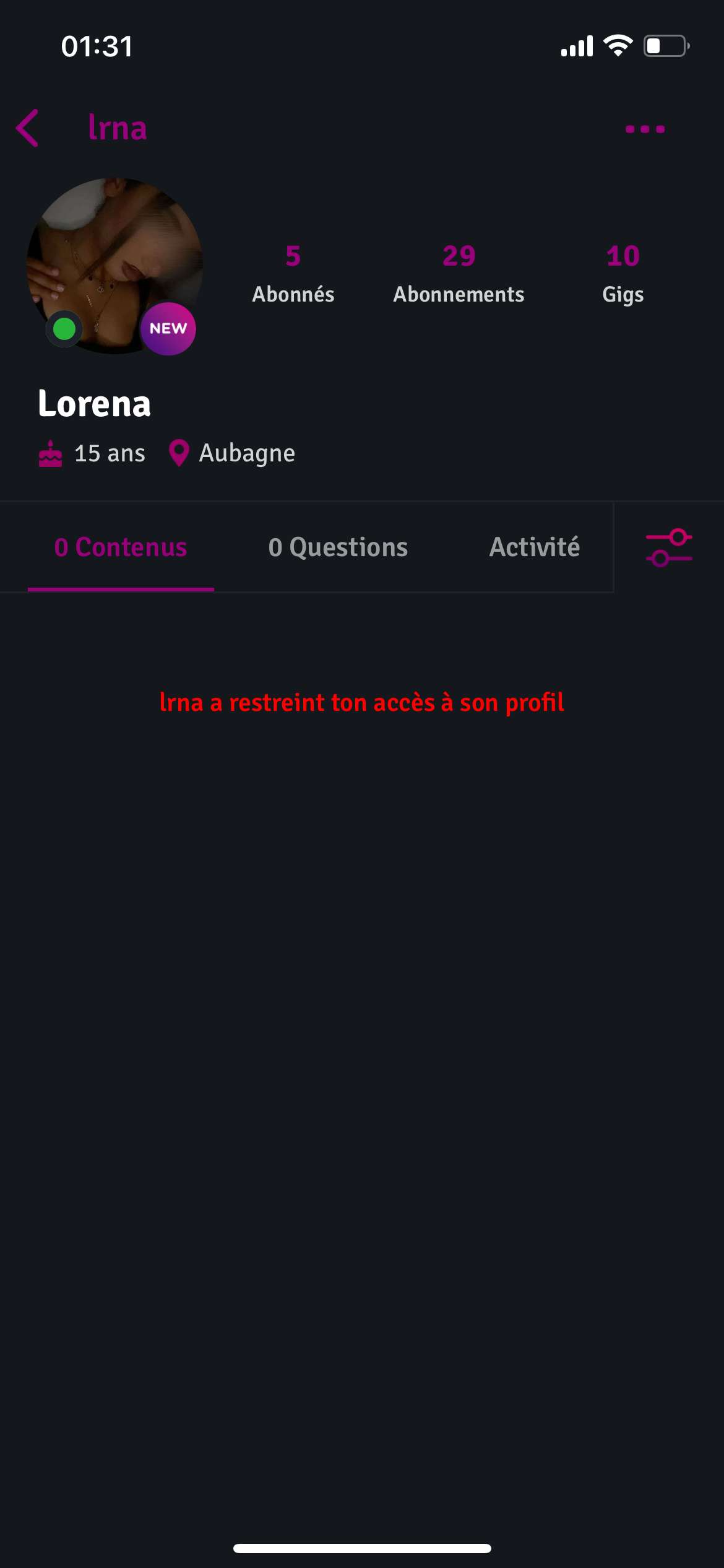 Faite attention &agrave; vous bloquer le signaler le c&rsquo;est un gars et il entube les gens
