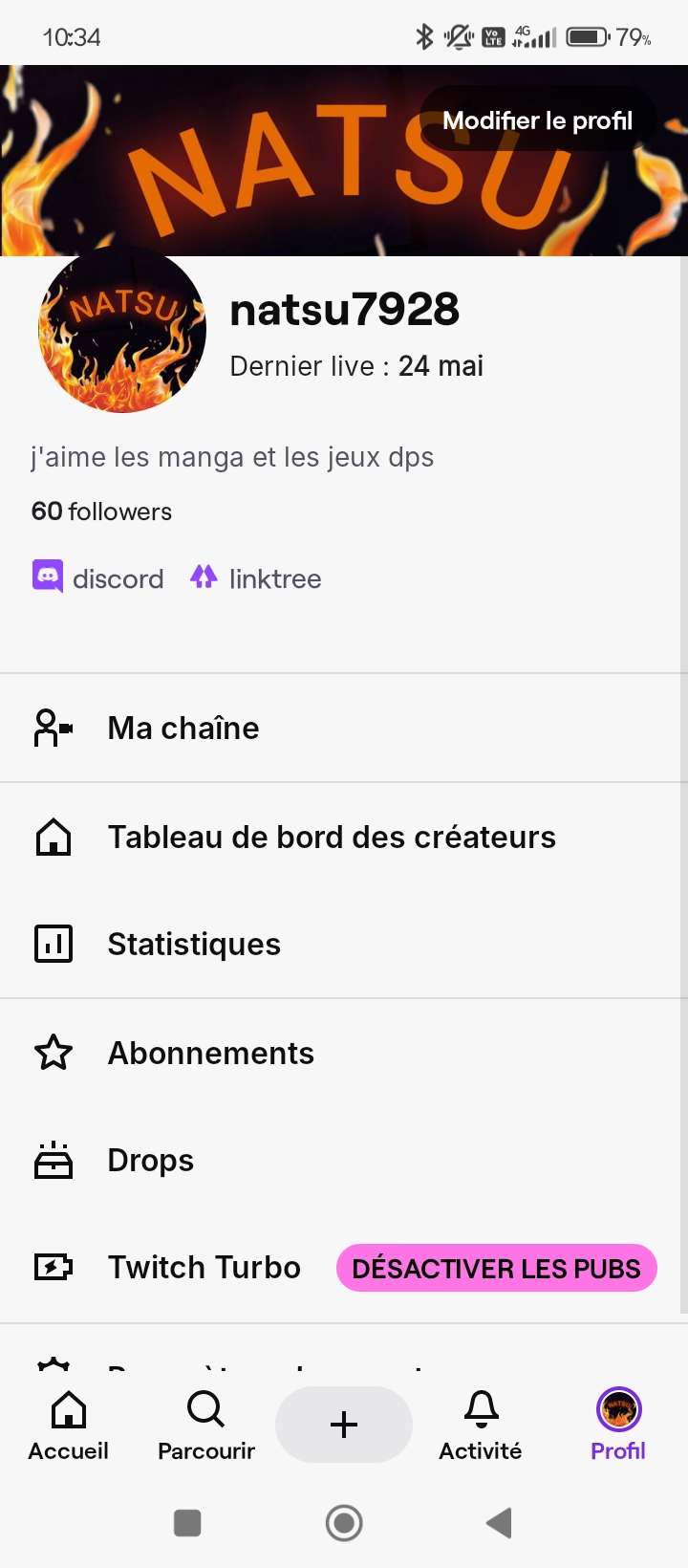 Je fais des live sur twitch le weekend
