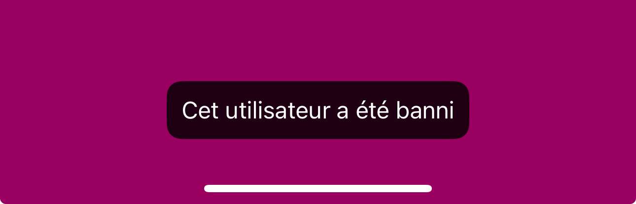 Enfin elle est banni