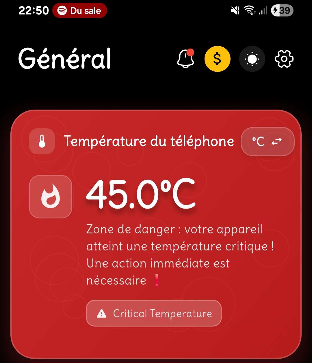 Le t&eacute;l&eacute;phone en sueur                          #chaleur #canicule