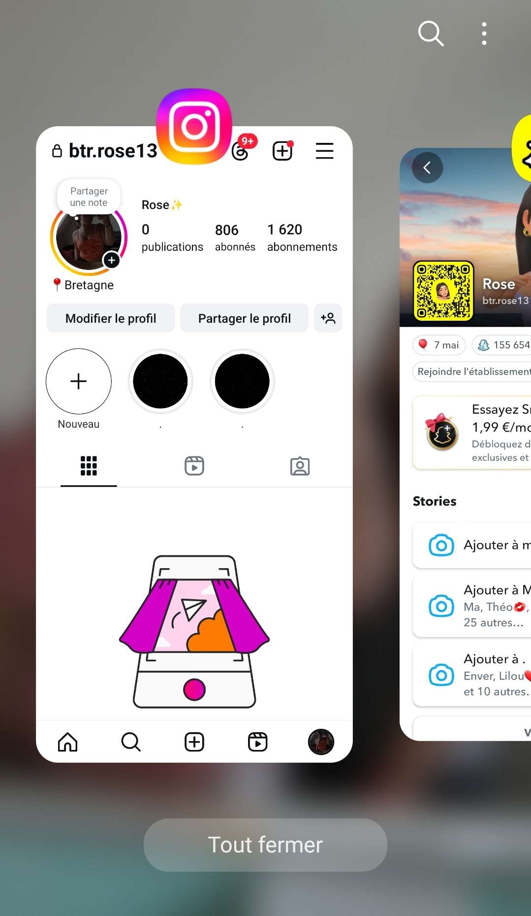 Pour ceux qui veulent m'ajoute sur Instagram