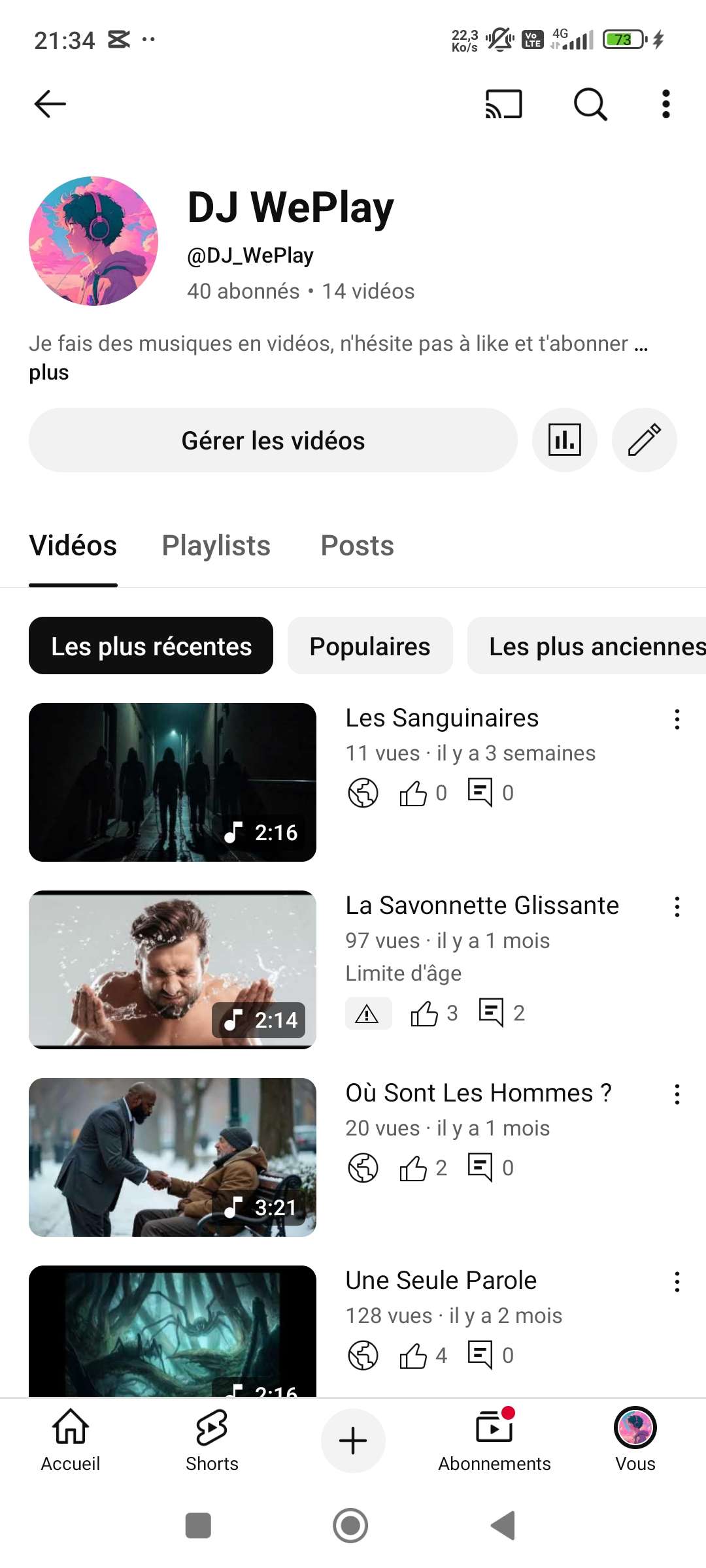 Abonnez-vous &agrave; ma cha&icirc;ne YTB, je cr&eacute;e des music sur commande peut importe le style musical que vous d&eacute;sirez. 

#abonnez-vous #musique #youtube