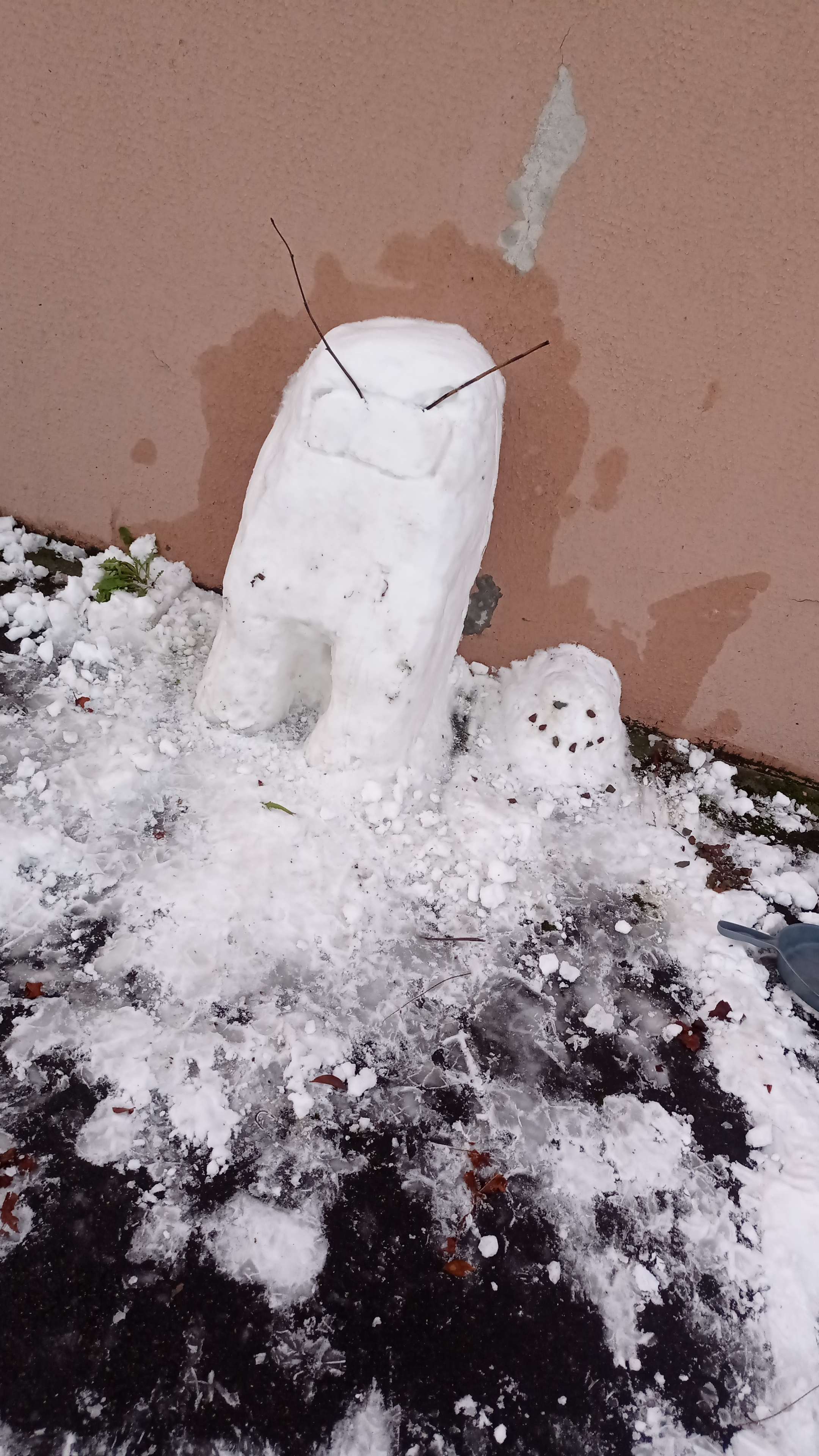 Est-ce que vous validez mon bonhomme de neige ( j'ai l'impression il est &eacute;nerv&eacute;)