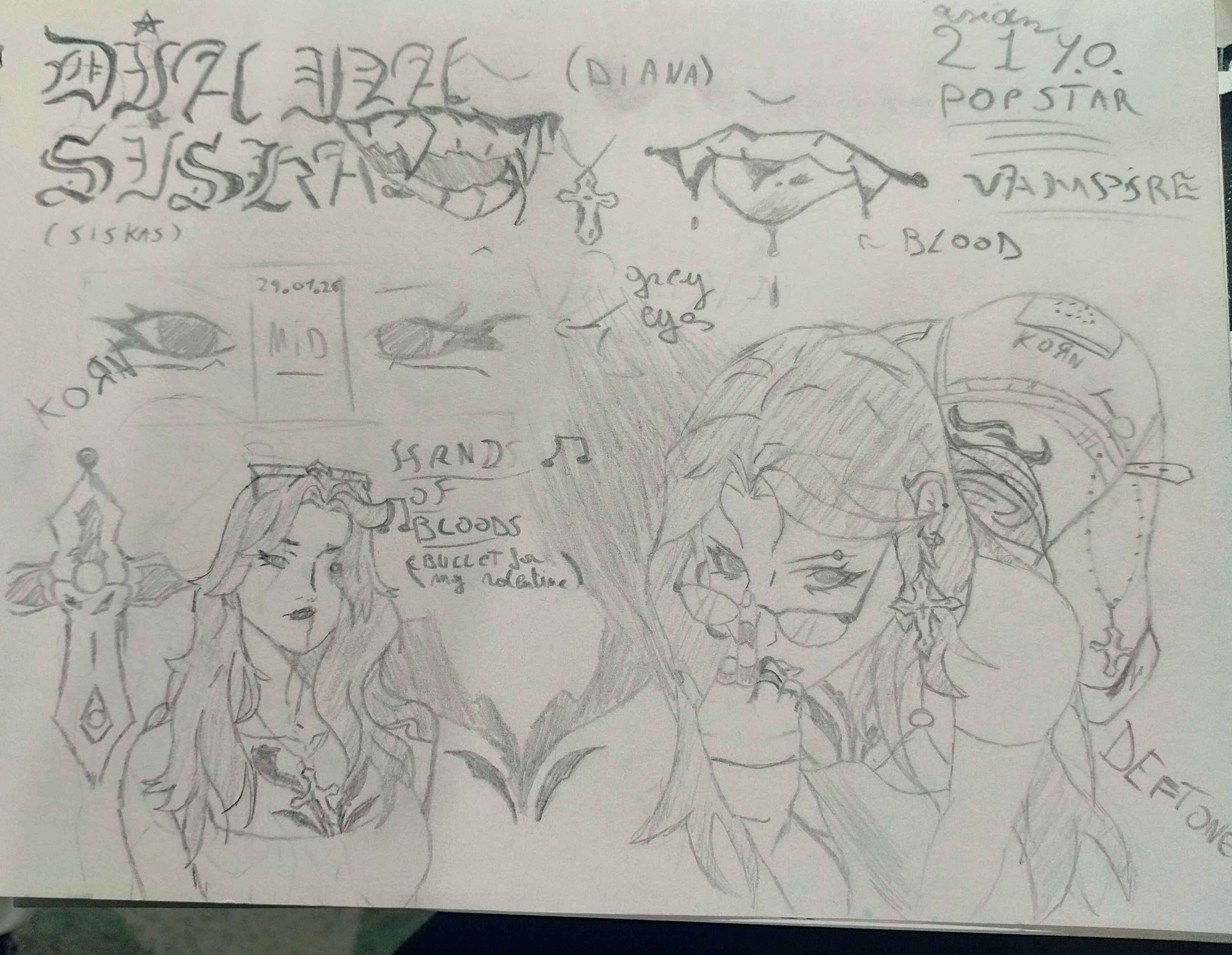 Oy petit dessin (planche de r&eacute;f&eacute;rence) d'un oc 🤑🤑🤑