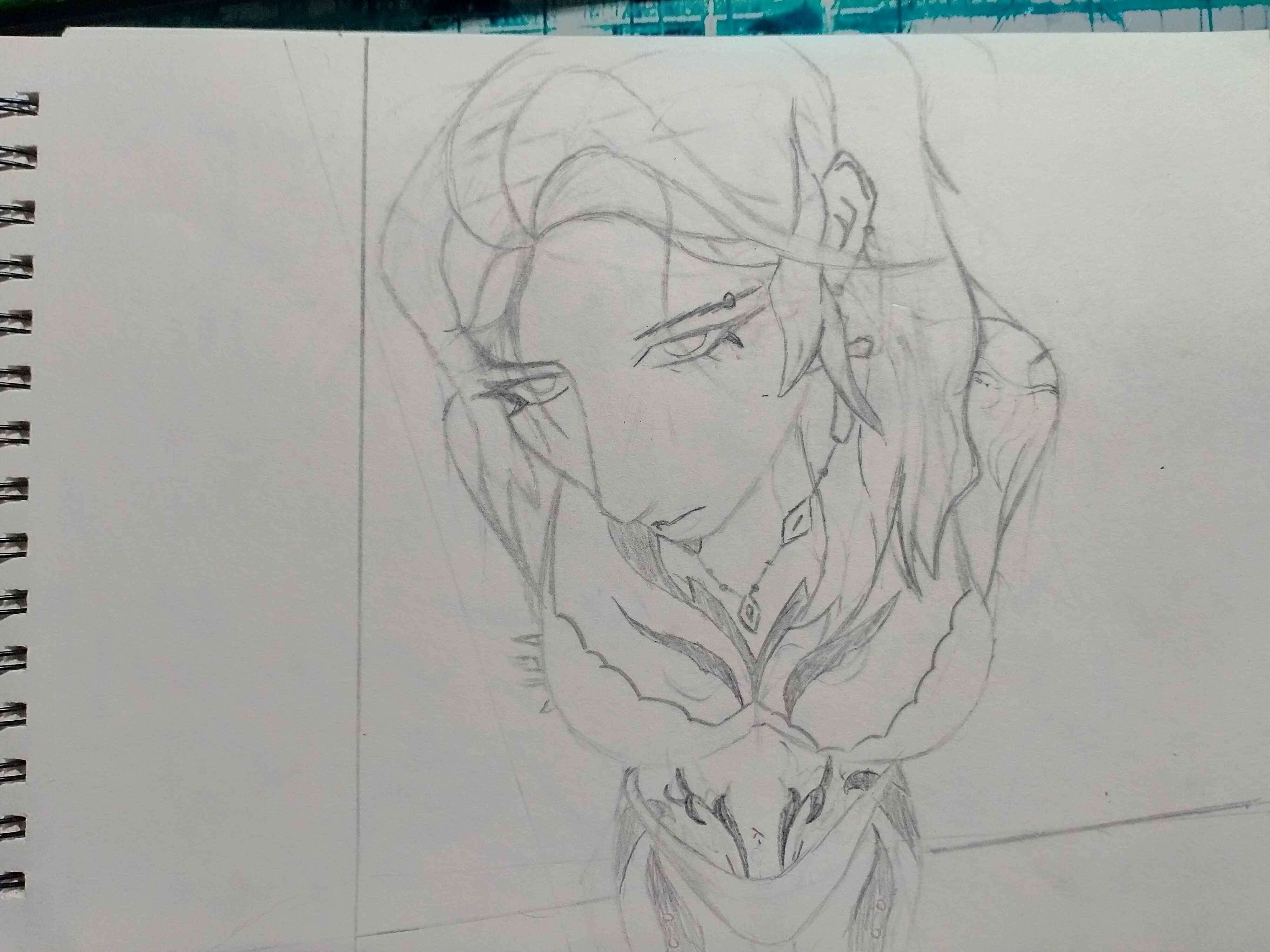 Un autre petit dessin , qui est un fanart de la pochette de l'album around the fur par Deftones, je posterai la version couleur plus tard dans la journ&eacute;e 
#dessin #art #musique #fanart