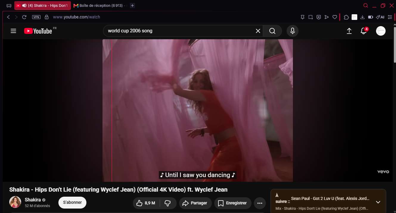 ❤️ big coeur sur shakira j'&eacute;tais entrain de bosser je voulais mettre ce son j'&eacute;tais obliger d'arr&ecirc;ter ce que je faisais pour r&eacute;&eacute;couter ce banger. Voil&agrave; voil&agrave; je voulais vous le partager.