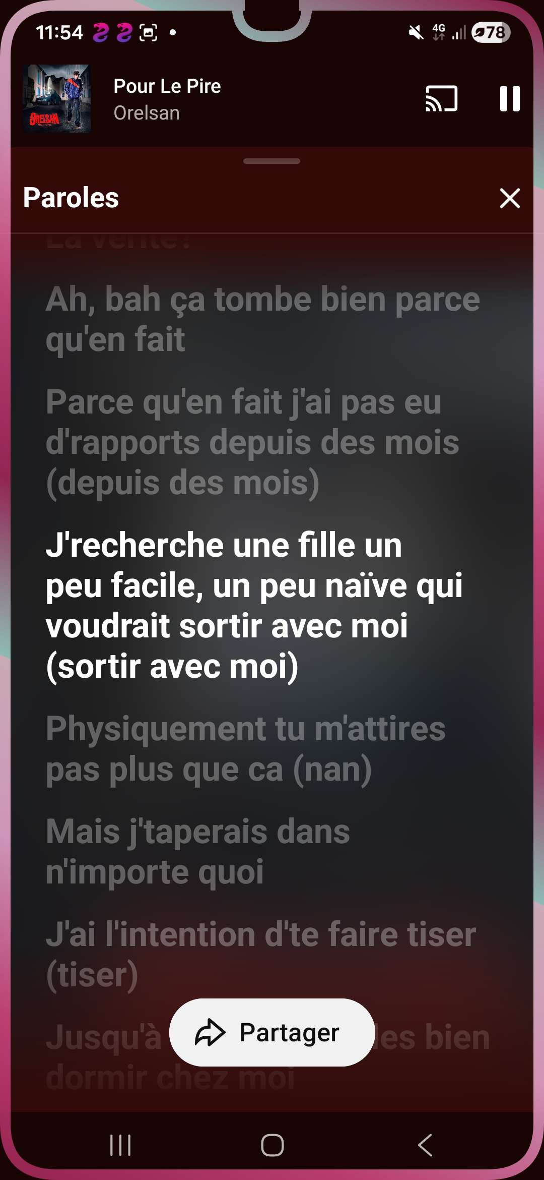 Pour tous ceux qui critiques orelsan oubliez pas qu'il a l&acirc;ch&eacute; ce banger