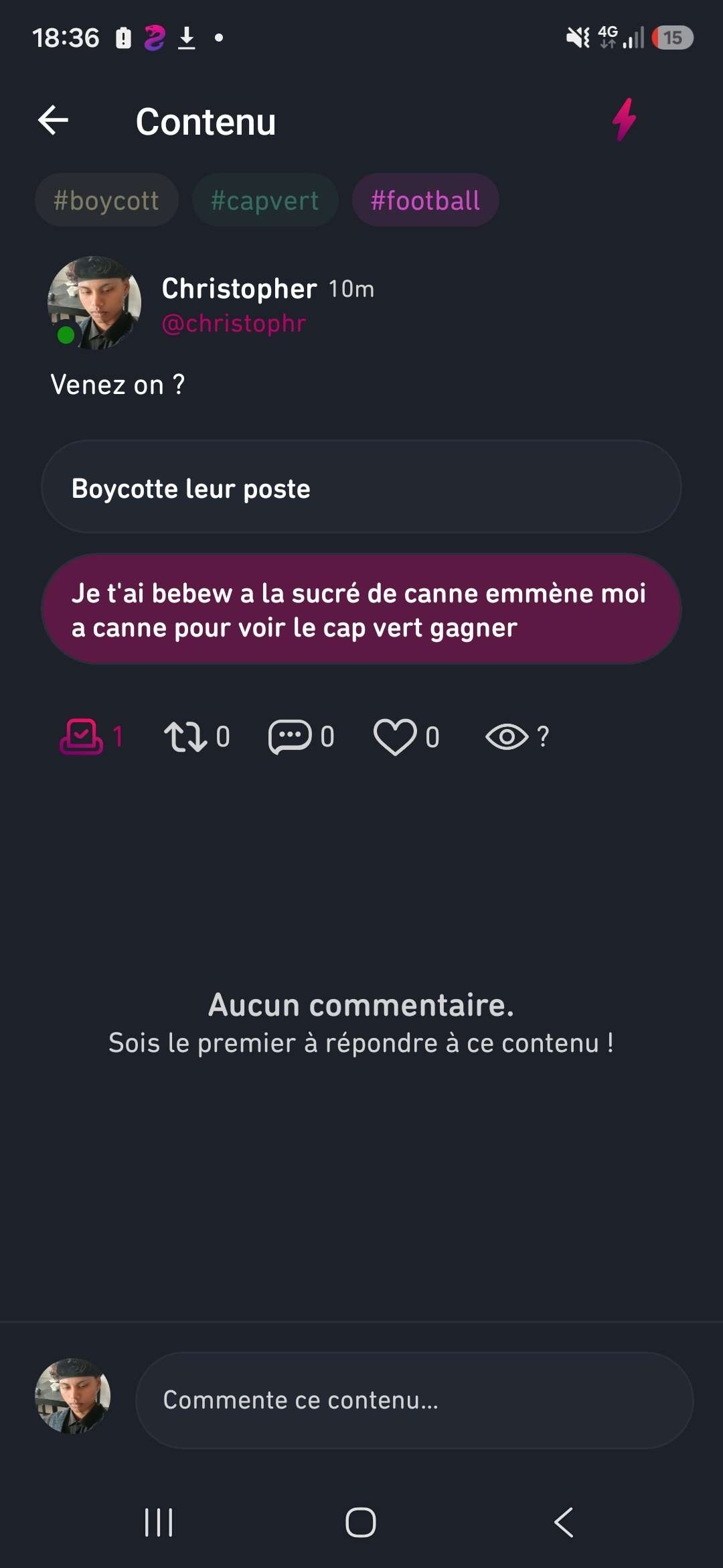 Attends mais pourquoi se cacher ? 😭 vous avez pas compris que je suis full 2nd degr&eacute;  a part si sa viens d'une charmante dame MAJEUR (vos bails &agrave; la didy vous les gardez svp les pointeurs ) ET qui connais damso.