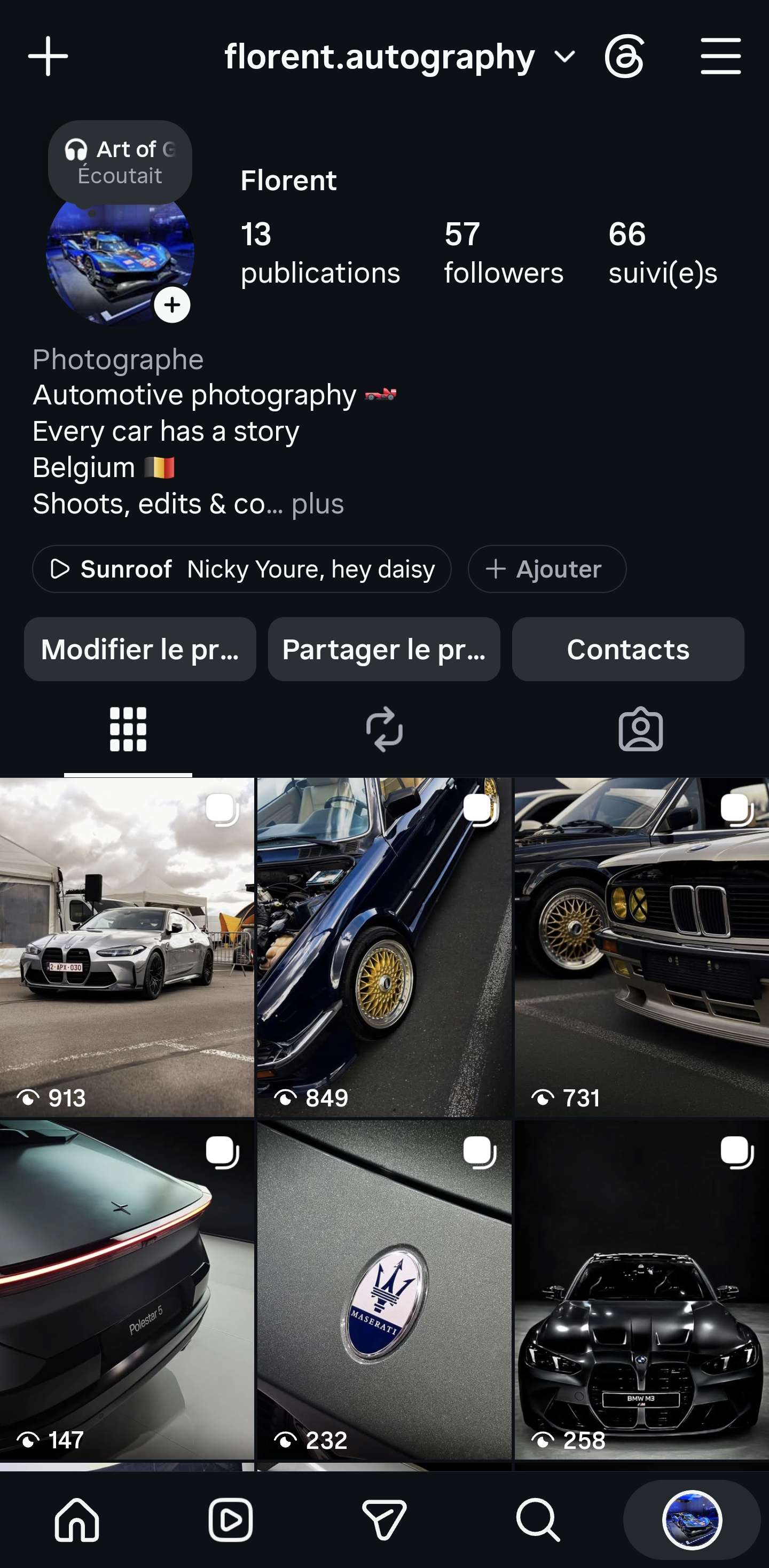 enfin le compte photo commence &agrave; prendre en visibilit&eacute; 🥳
(allez vous abo les fr&egrave;res)