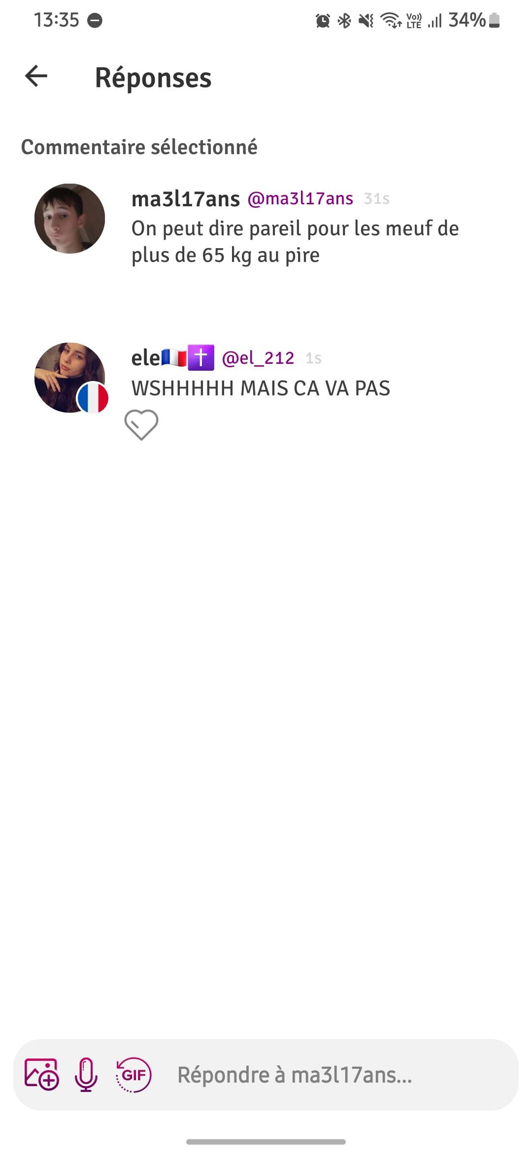 ya pas &agrave; &ecirc;tre grossophobe comme &ccedil;a